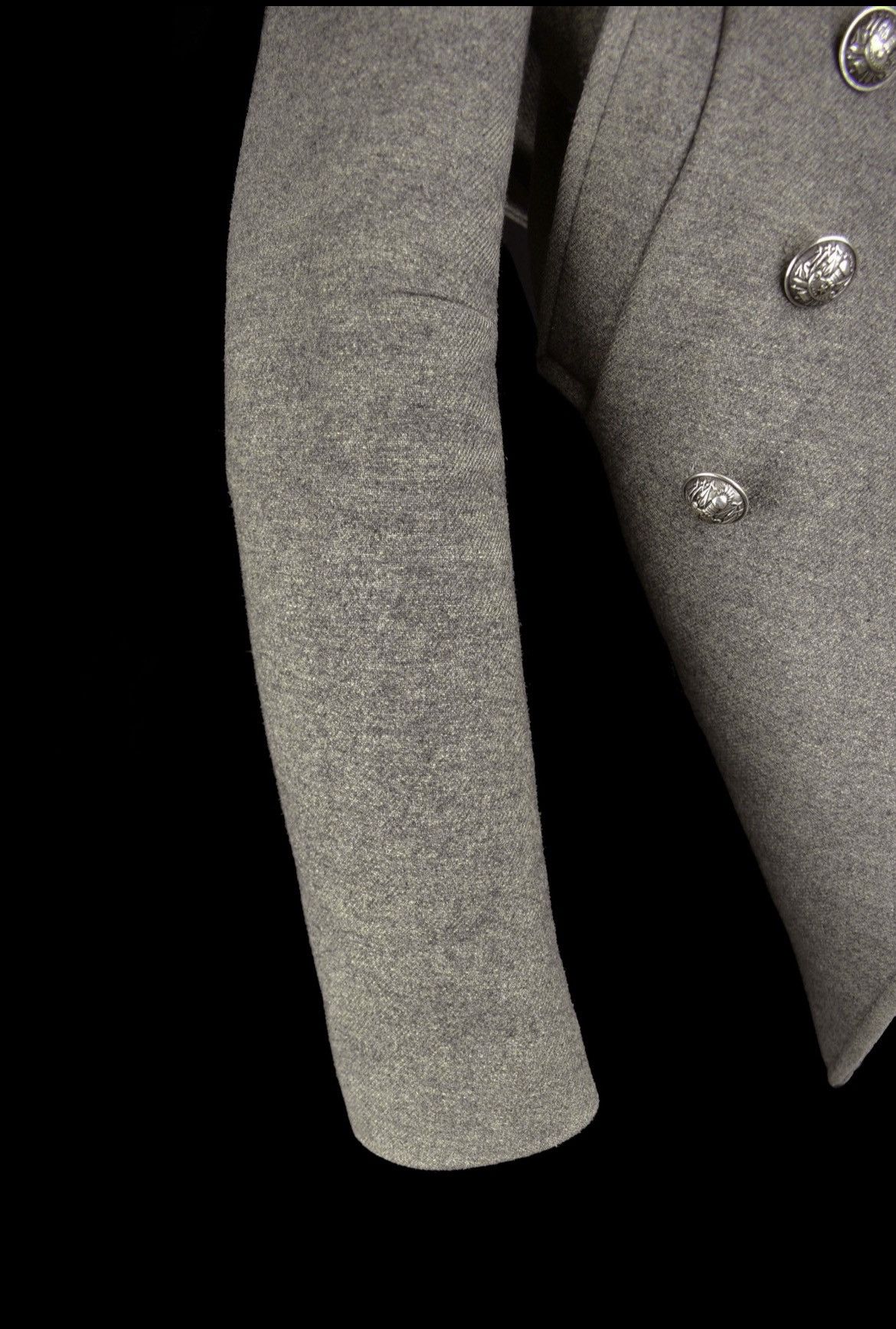 Balmain Balmain Grey Pea Coat Size US M / EU 48-50 / 2 - 11 Thumbnail