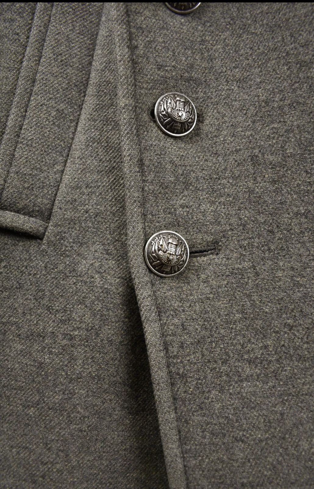 Balmain Balmain Grey Pea Coat Size US M / EU 48-50 / 2 - 9 Thumbnail