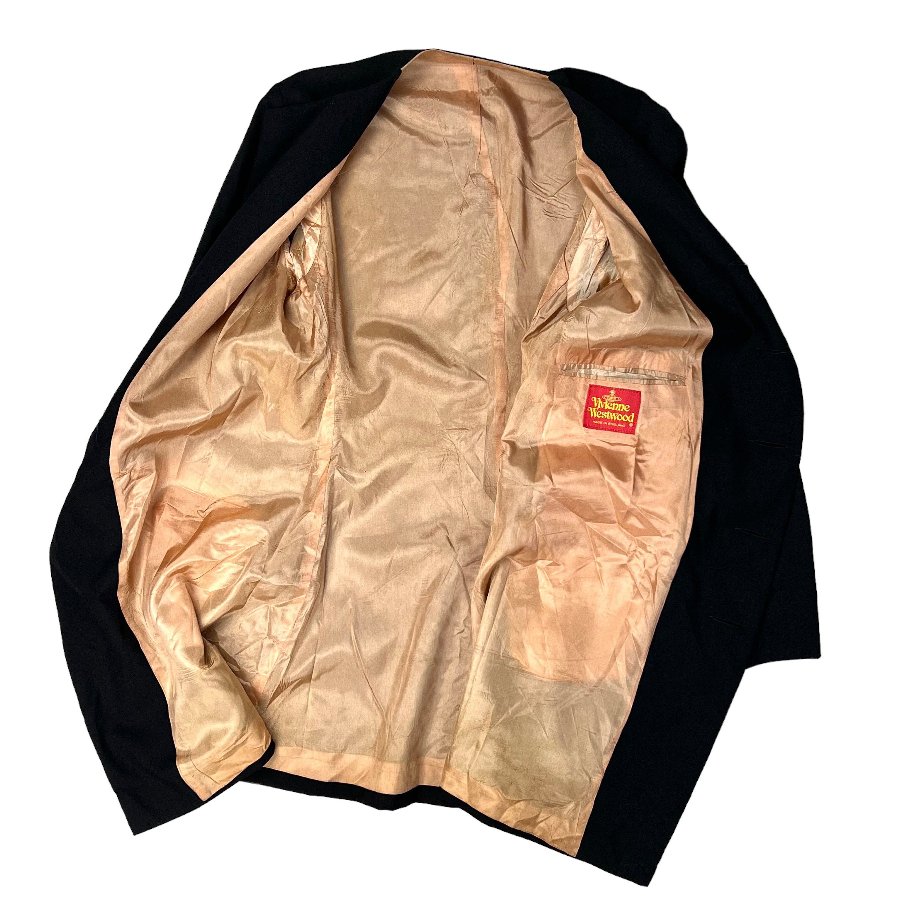 F/W91 Black Blazer Jacket With Orb Buttons Made in England