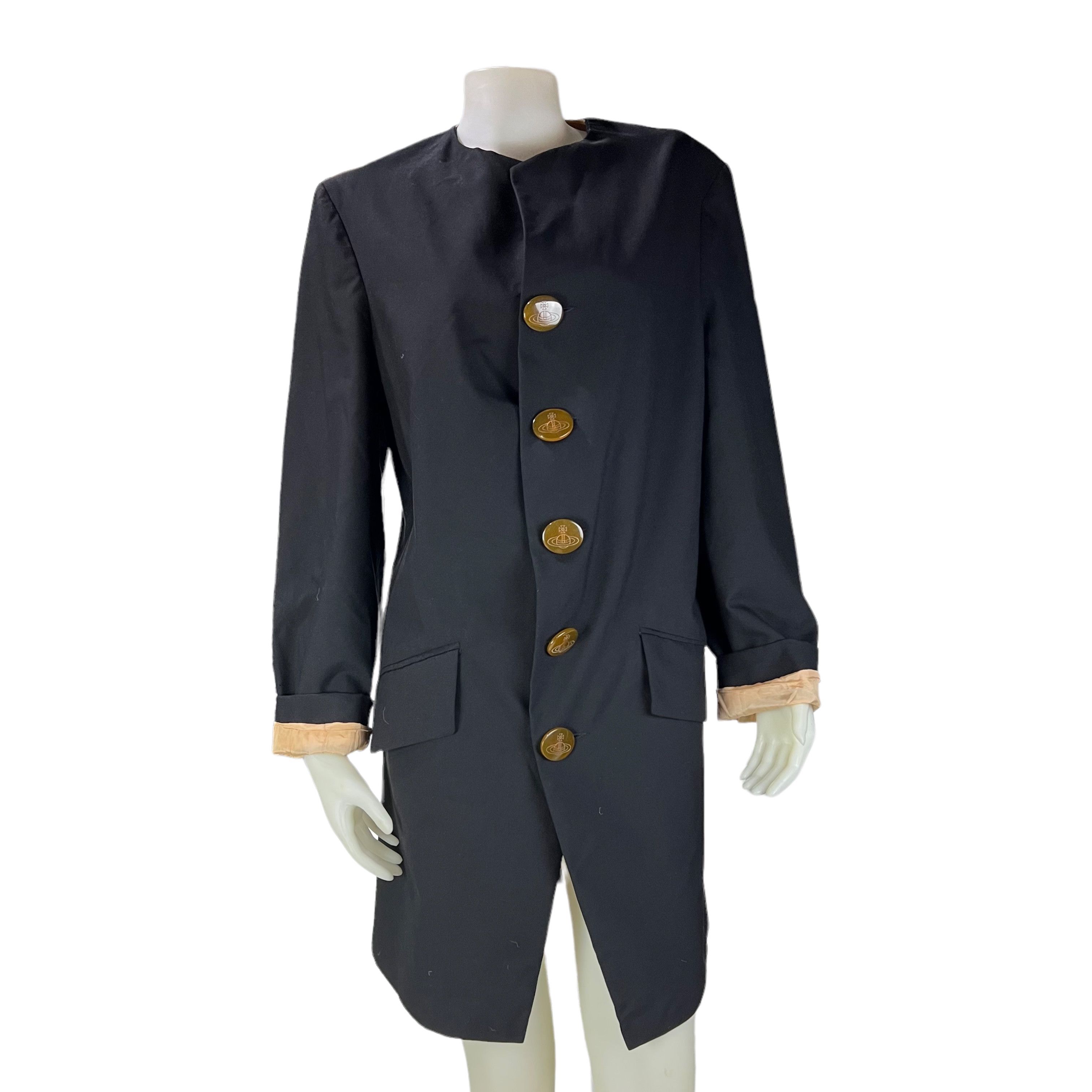 F/W91 Black Blazer Jacket With Orb Buttons Made in England