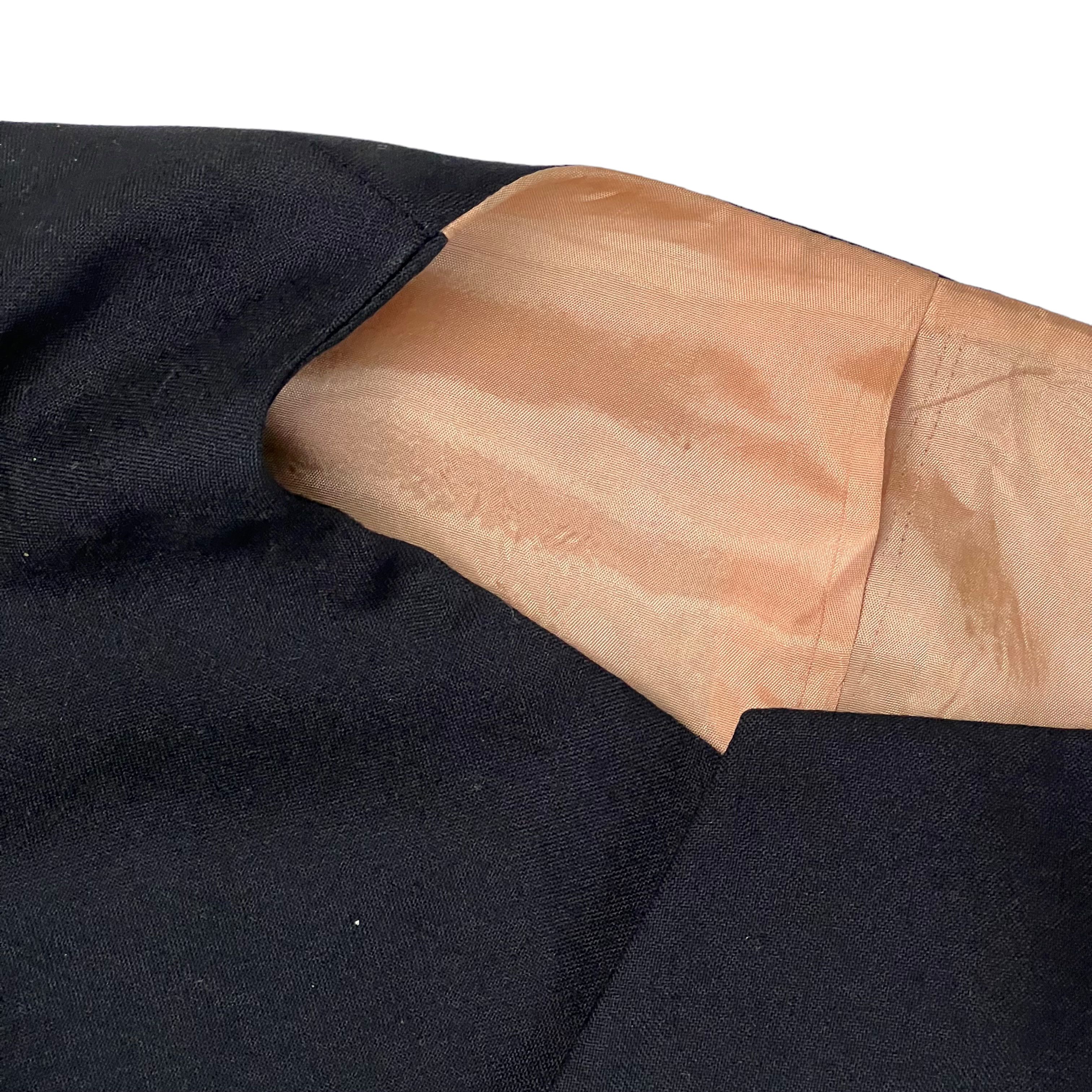 F/W91 Black Blazer Jacket With Orb Buttons Made in England