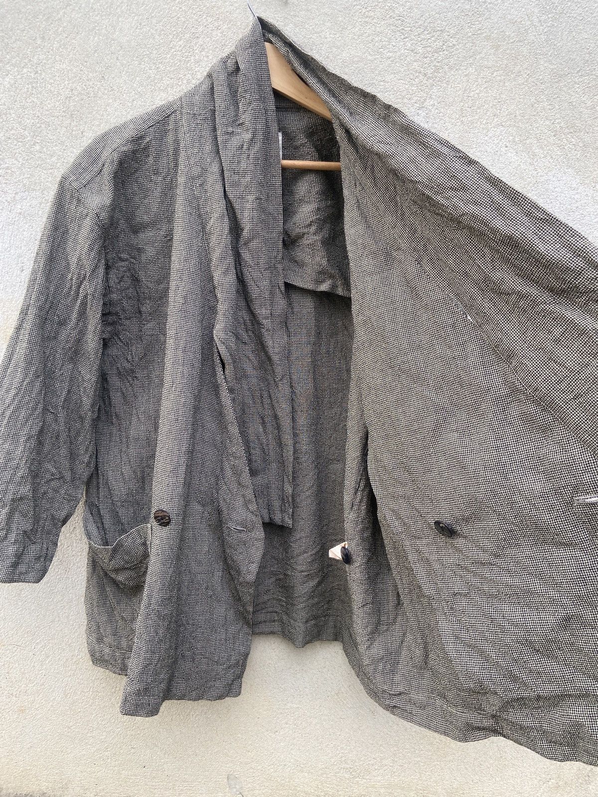 Designer × Issey Miyake × Vintage Vintage Plantation Wool Big Collar Cardigan Jacket Size US M / EU 48-50 / 2 - 8 Thumbnail