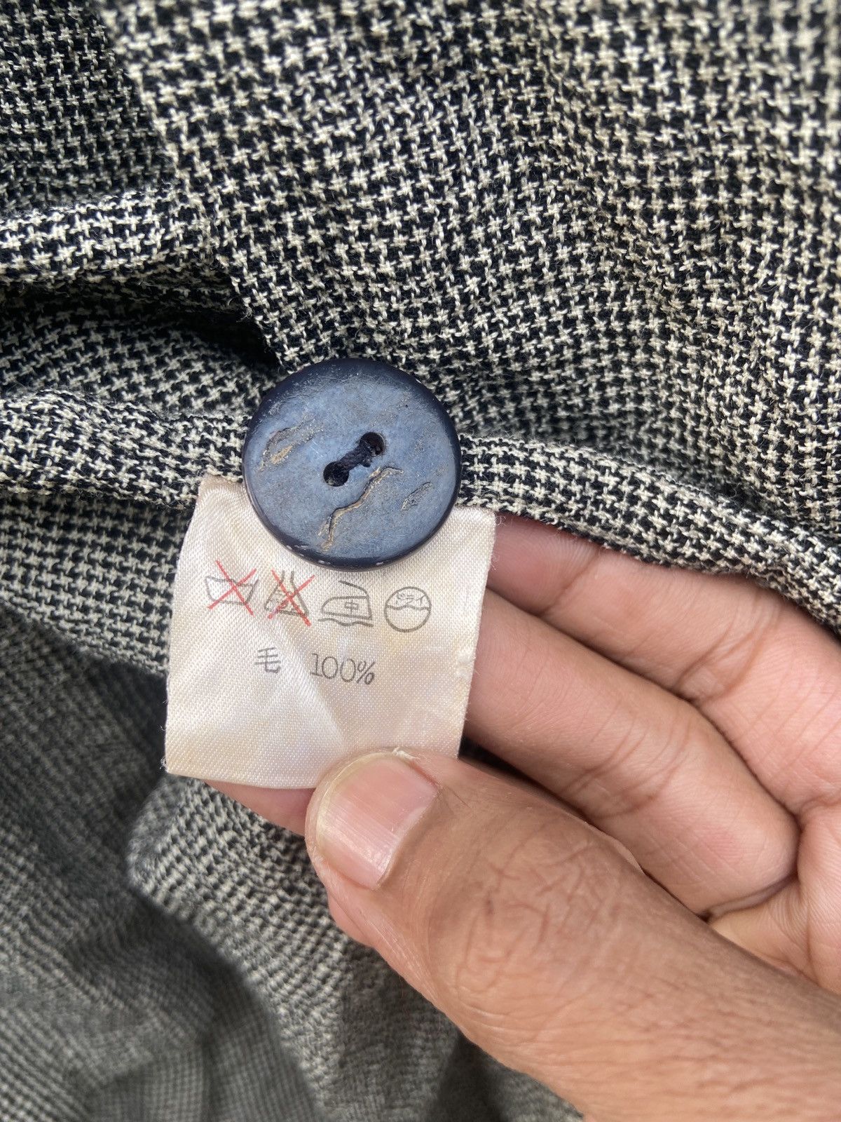 Designer × Issey Miyake × Vintage Vintage Plantation Wool Big Collar Cardigan Jacket Size US M / EU 48-50 / 2 - 10 Thumbnail