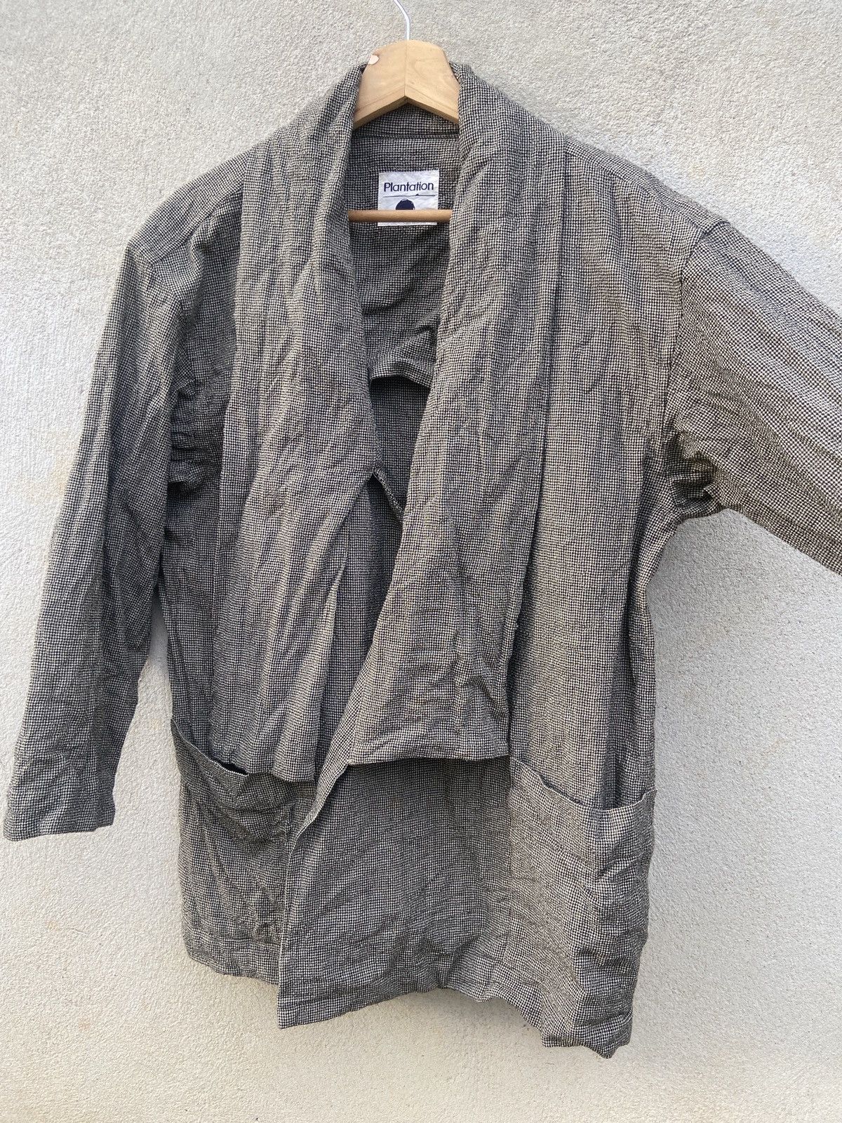 Designer × Issey Miyake × Vintage Vintage Plantation Wool Big Collar Cardigan Jacket Size US M / EU 48-50 / 2 - 6 Thumbnail