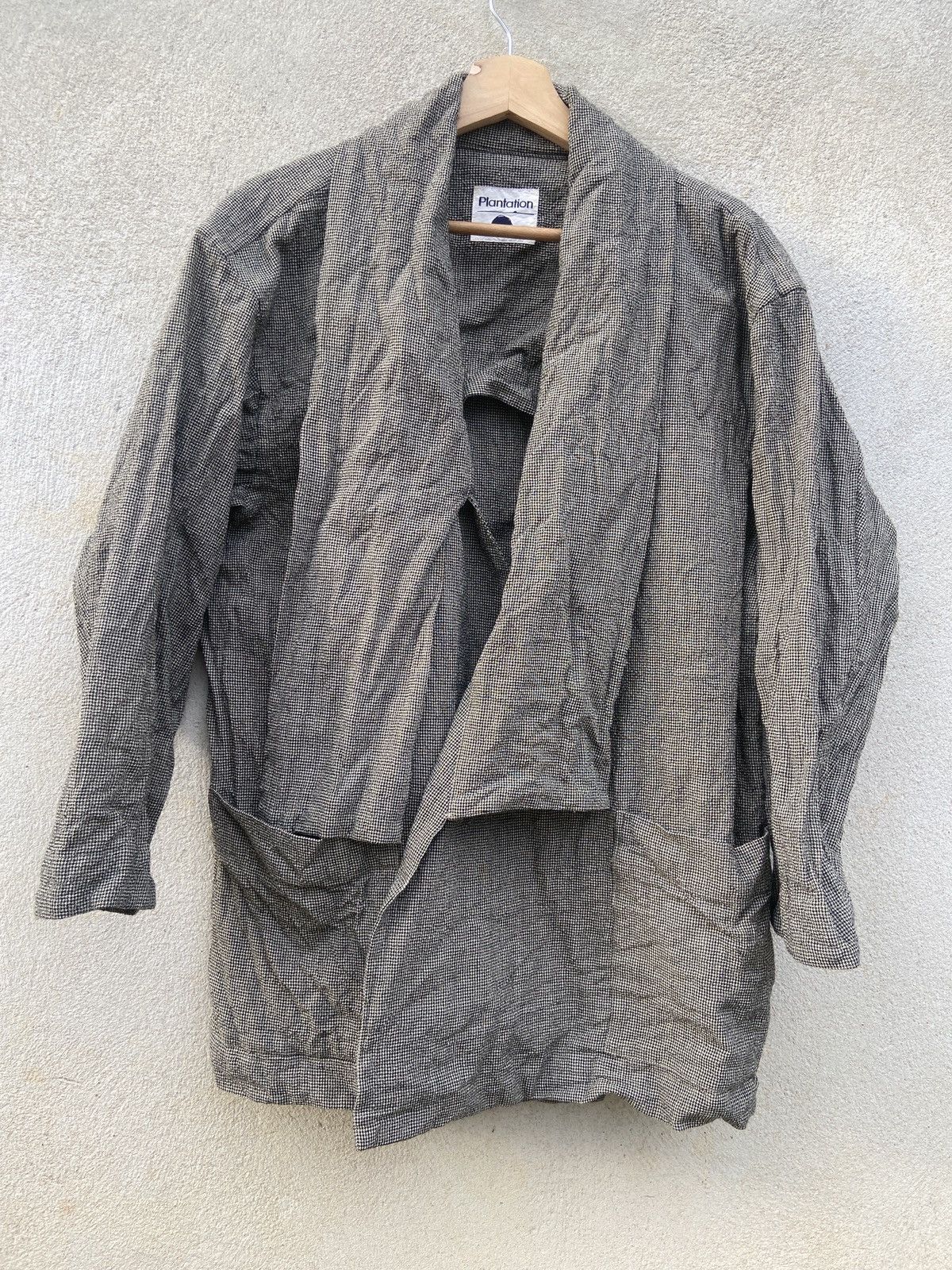 Vintage Plantation Wool Big Collar Cardigan Jacket