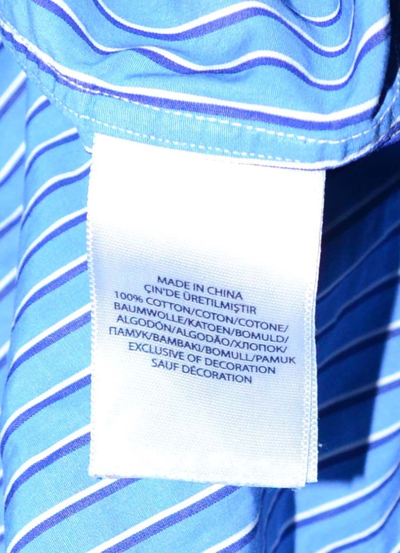 Polo Ralph Lauren × Vintage Polo Ralph Lauren Stripes White / Blue Shirt Size US S / EU 44-46 / 1 - 4 Thumbnail