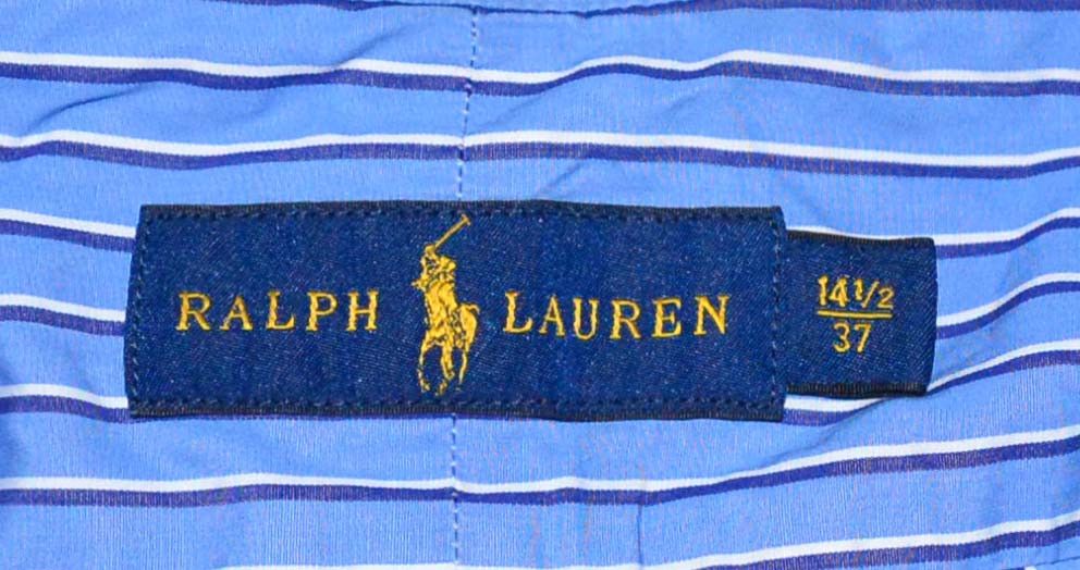 Polo Ralph Lauren × Vintage Polo Ralph Lauren Stripes White / Blue Shirt Size US S / EU 44-46 / 1 - 3 Thumbnail
