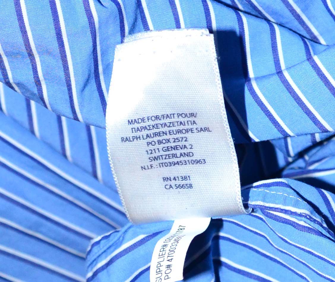 Polo Ralph Lauren × Vintage Polo Ralph Lauren Stripes White / Blue Shirt Size US S / EU 44-46 / 1 - 5 Thumbnail