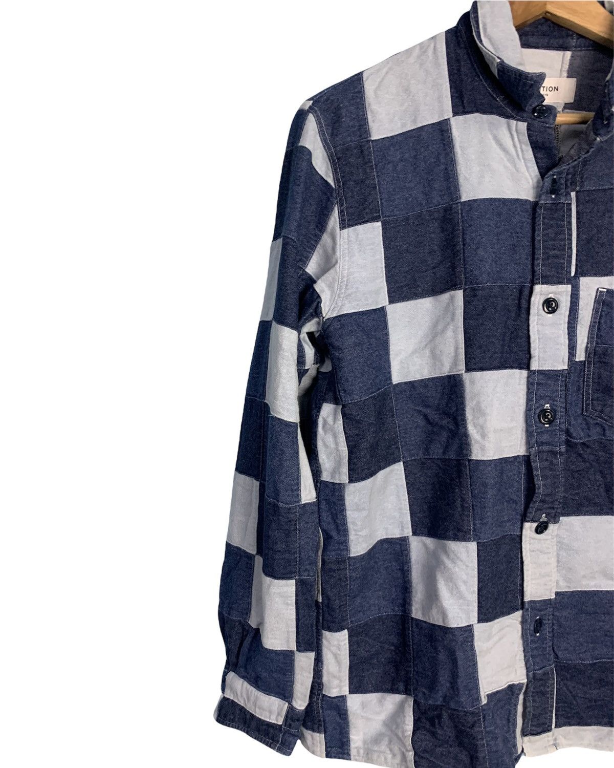 Japanese Brand × Vintage 🔥Rare Design Patchwork Jeans Shirt button up Size US M / EU 48-50 / 2 - 4 Thumbnail