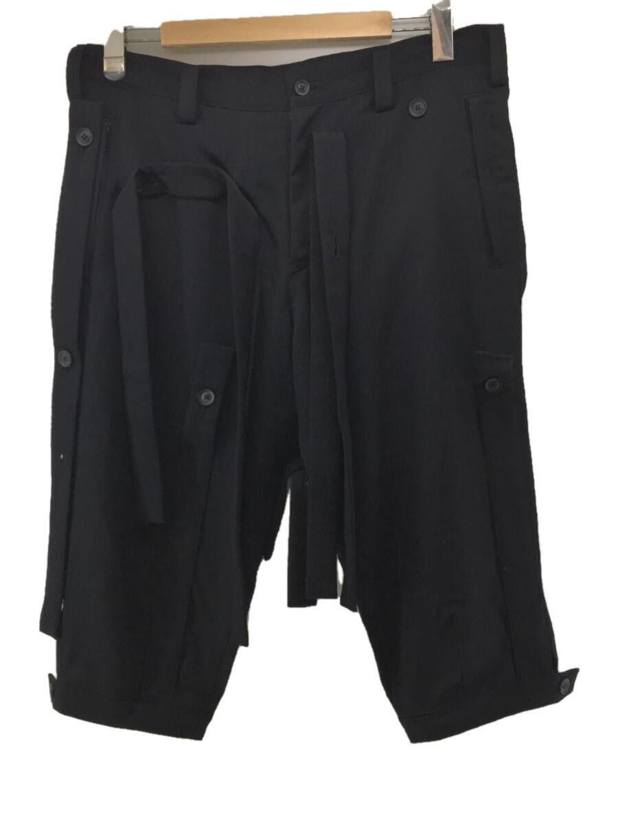 POUR HOMME wrinkled gabardine deformed short pants