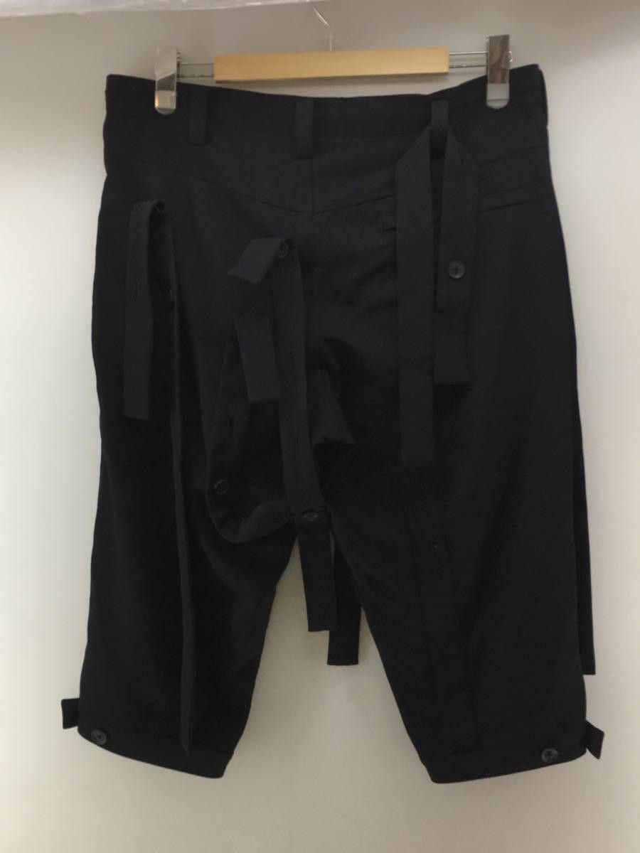 POUR HOMME wrinkled gabardine deformed short pants