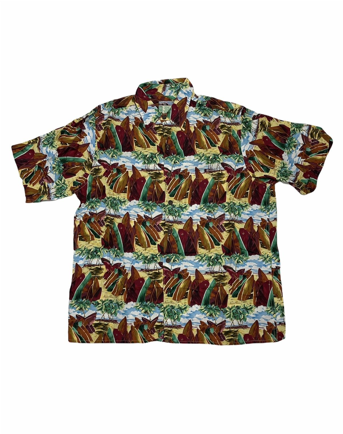 Reyn Spooner 80's Reyn Spooner Hawaiian Shirt Peggy Chun Art Surf Quiver Size US L / EU 52-54 / 3 - 1 Thumbnail