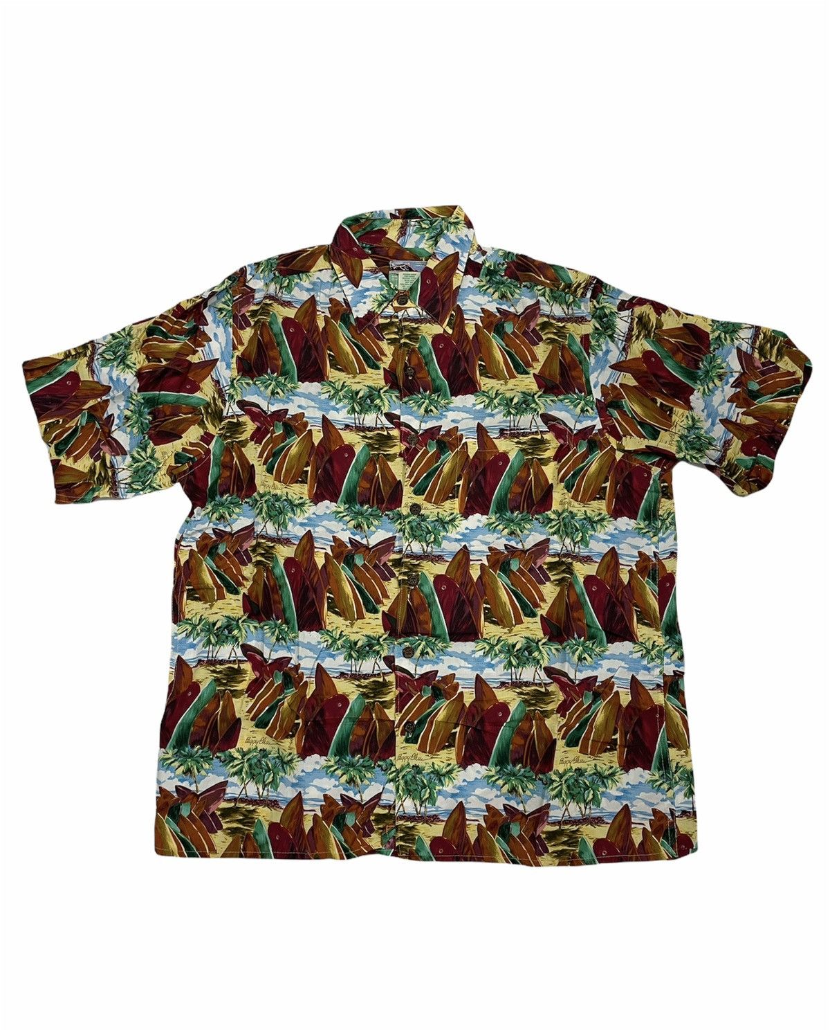 Reyn Spooner 80's Reyn Spooner Hawaiian Shirt Peggy Chun Art Surf Quiver Size US L / EU 52-54 / 3 - 3 Thumbnail
