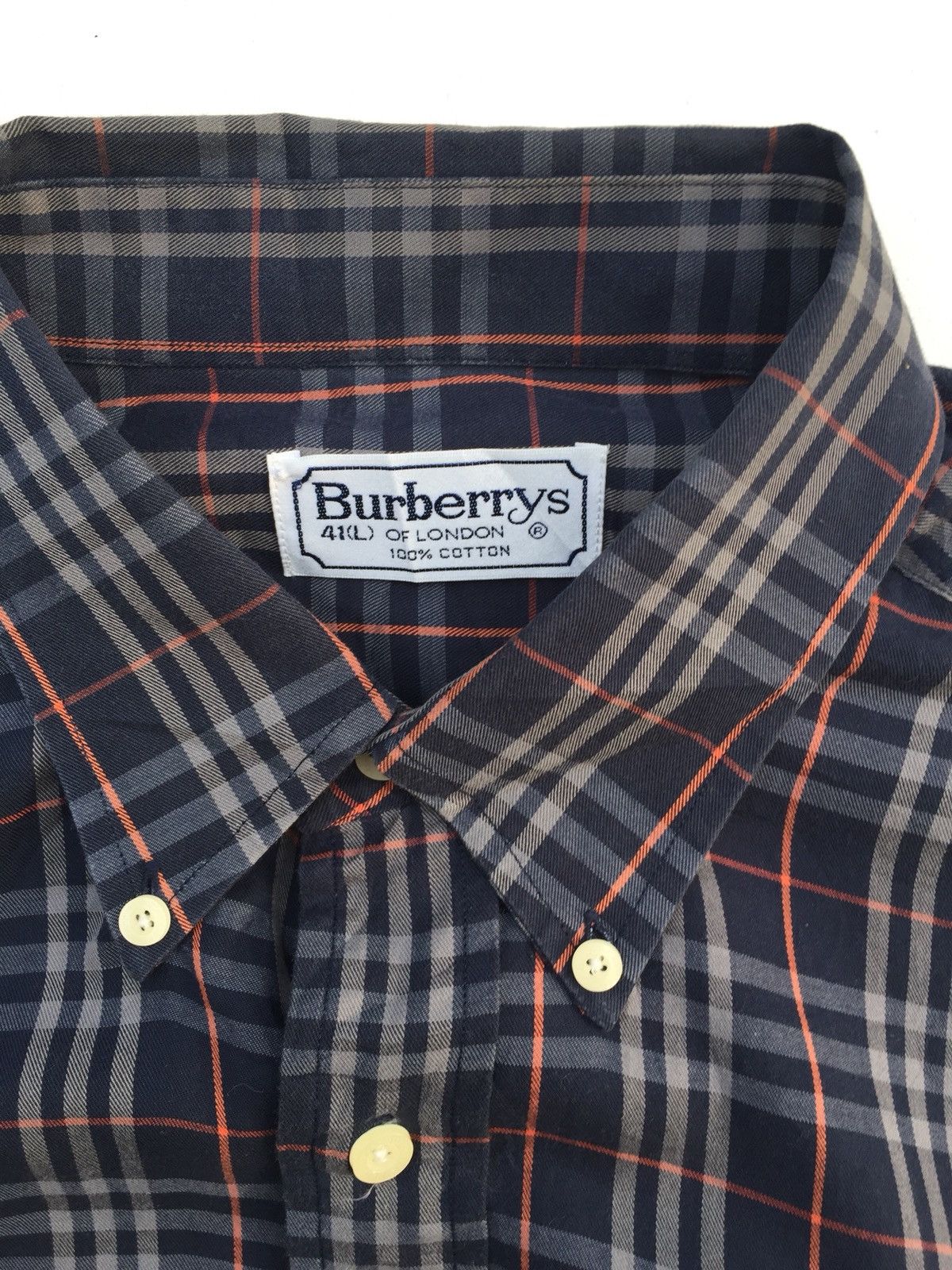 Burberry Vintage Burberry’s Nova Check Plaid Button Shirts Size US L / EU 52-54 / 3 - 3 Thumbnail