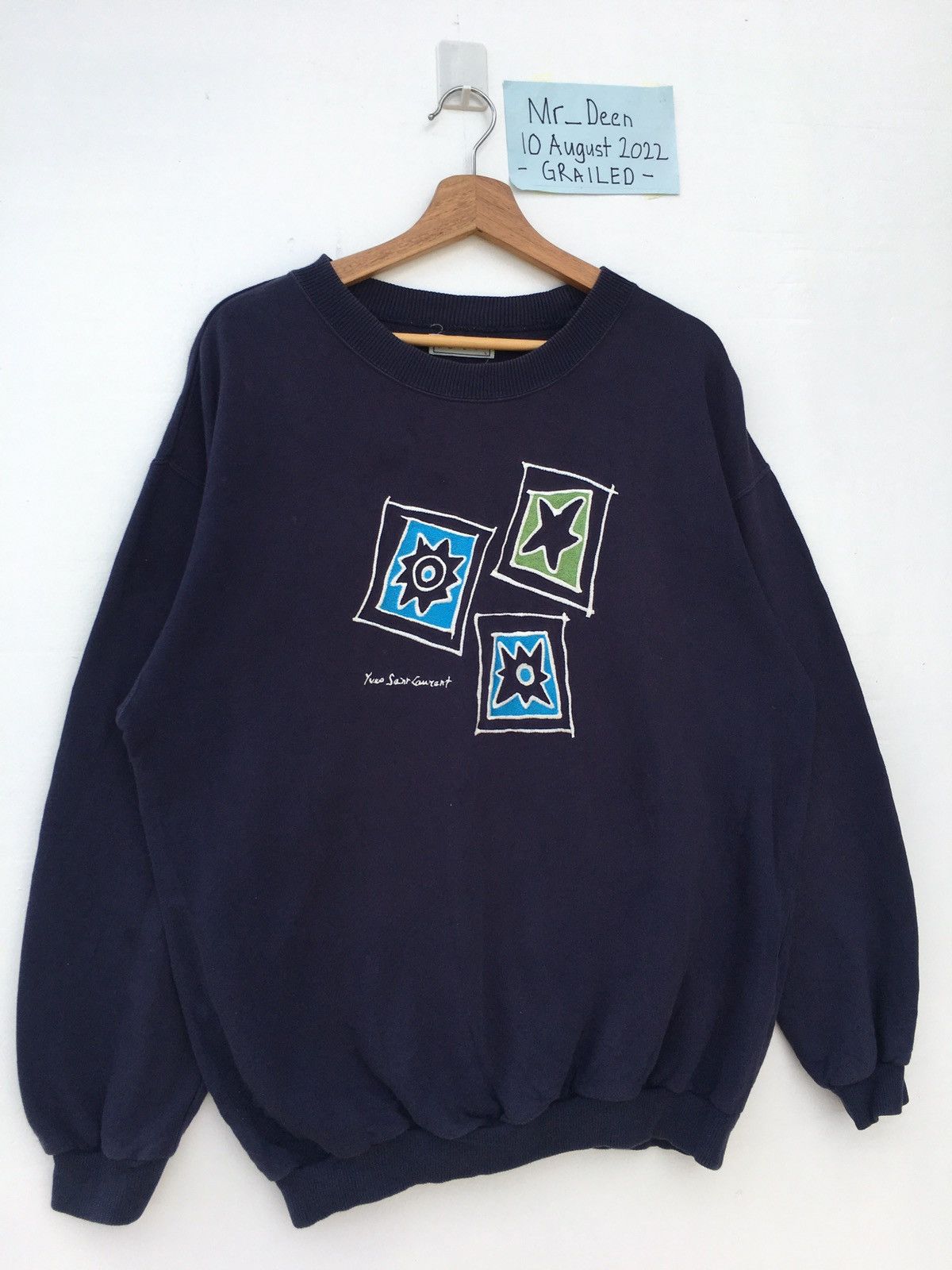 Yves Saint Laurent Vintage Yves Saint Laurent YSL Spellout Sweatshirt Size US L / EU 52-54 / 3 - 3 Thumbnail
