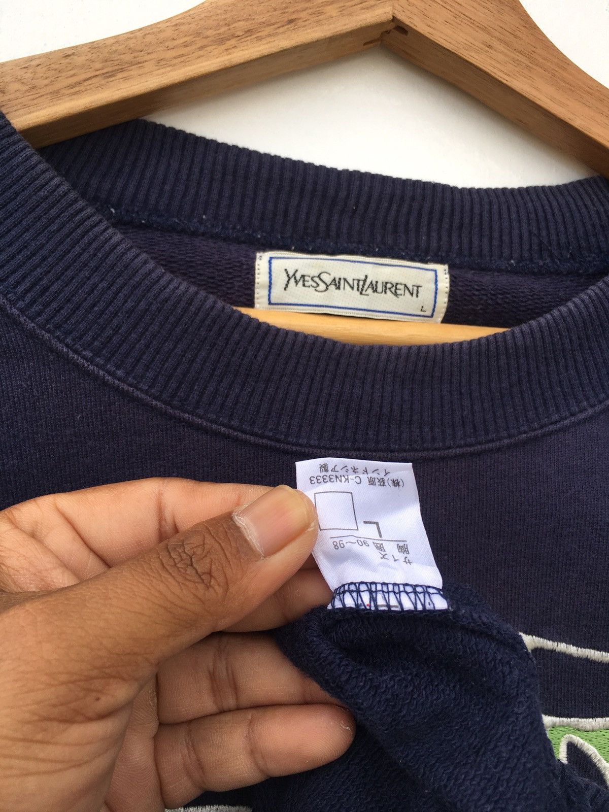 Yves Saint Laurent Vintage Yves Saint Laurent YSL Spellout Sweatshirt Size US L / EU 52-54 / 3 - 11 Thumbnail