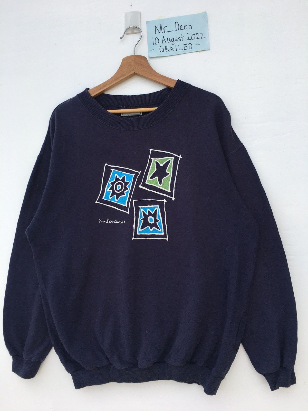 Yves Saint Laurent Vintage Yves Saint Laurent YSL Spellout Sweatshirt Size US L / EU 52-54 / 3 - 4 Thumbnail