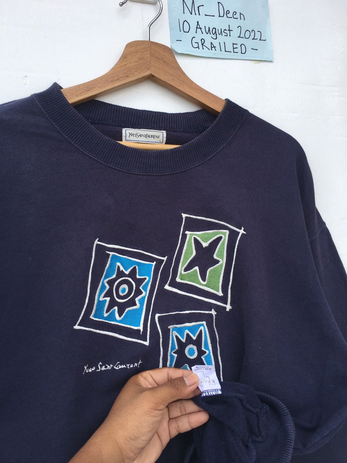 Yves Saint Laurent Vintage Yves Saint Laurent YSL Spellout Sweatshirt Size US L / EU 52-54 / 3 - 10 Thumbnail