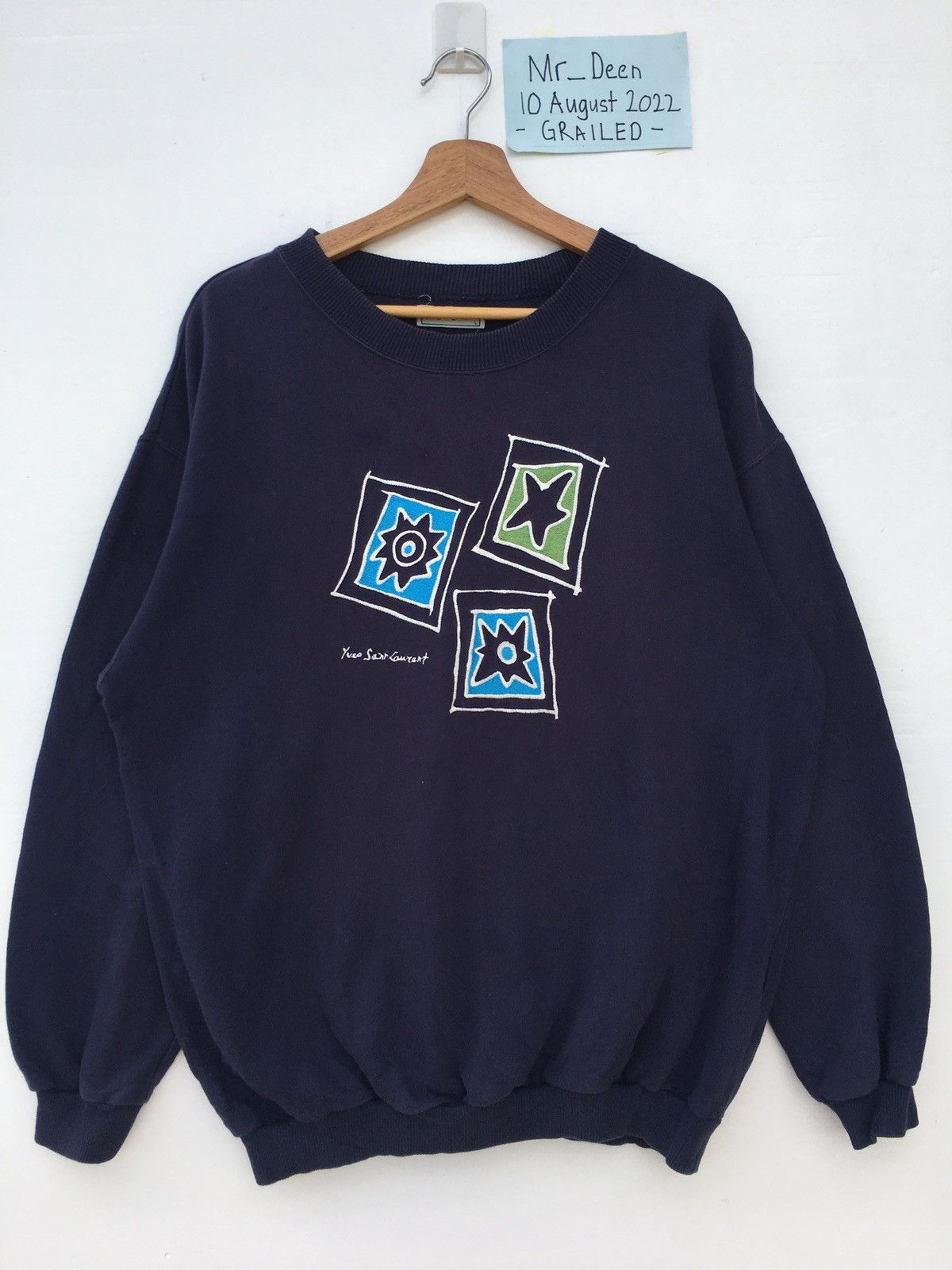 Yves Saint Laurent Vintage Yves Saint Laurent YSL Spellout Sweatshirt Size US L / EU 52-54 / 3 - 2 Thumbnail
