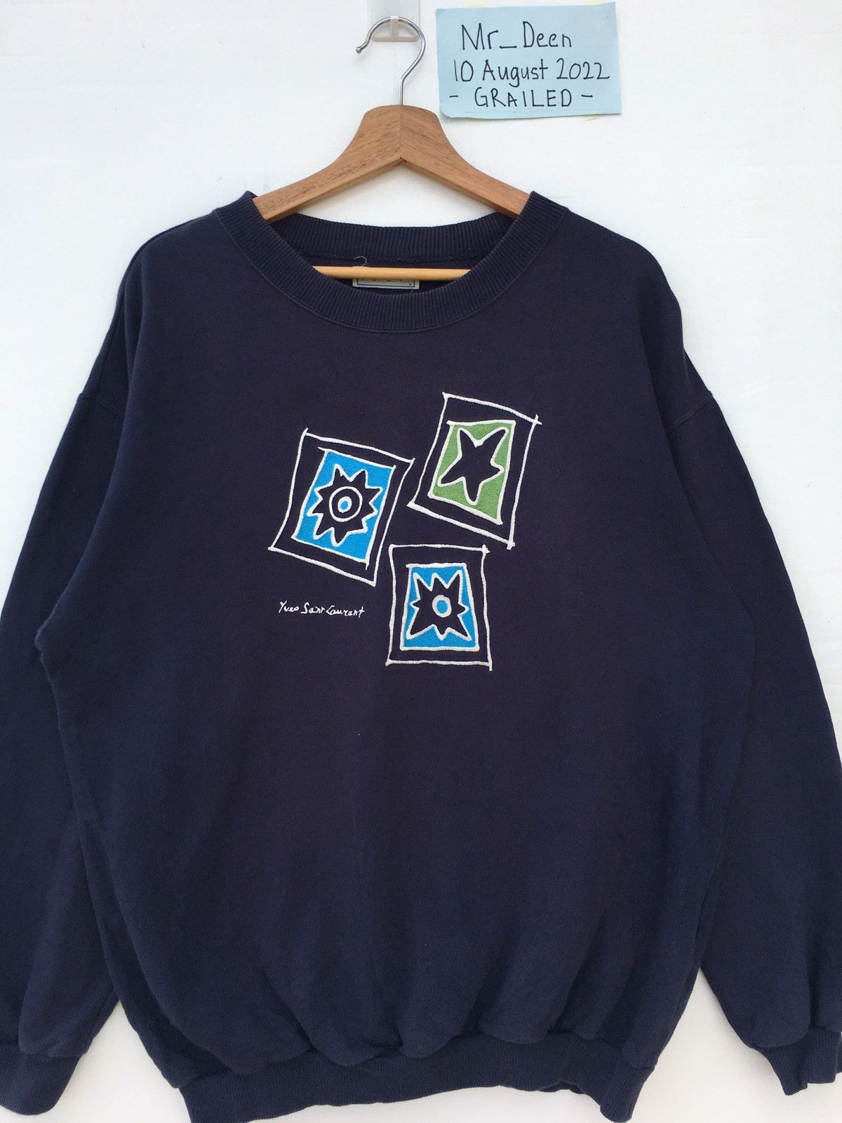 Yves Saint Laurent Vintage Yves Saint Laurent YSL Spellout Sweatshirt Size US L / EU 52-54 / 3 - 5 Thumbnail