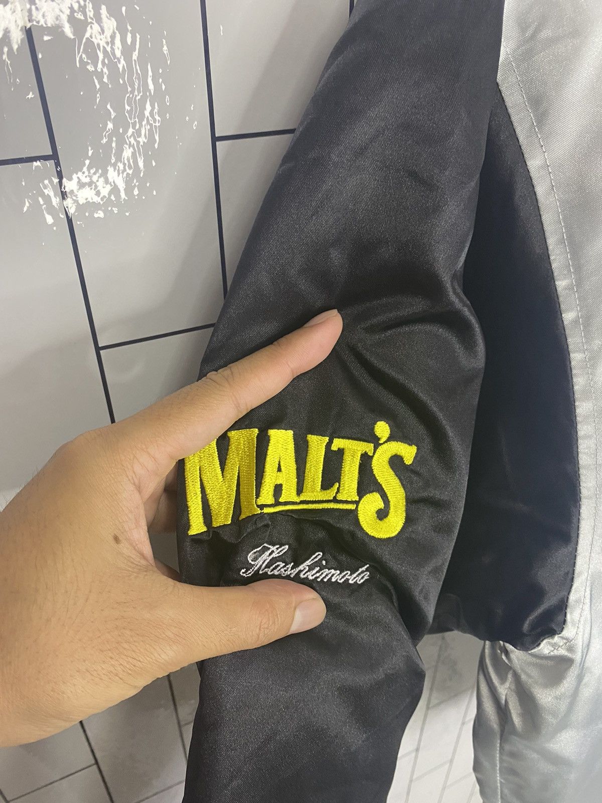 Delong × Japanese Brand Malts Satin Varsity Jacket Size US L / EU 52-54 / 3 - 6 Thumbnail