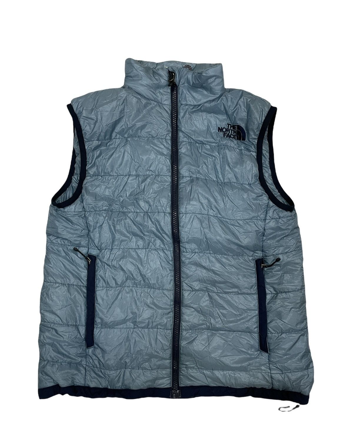 The North Face Fleece puffer Vest Jacket Big Logo outdoor