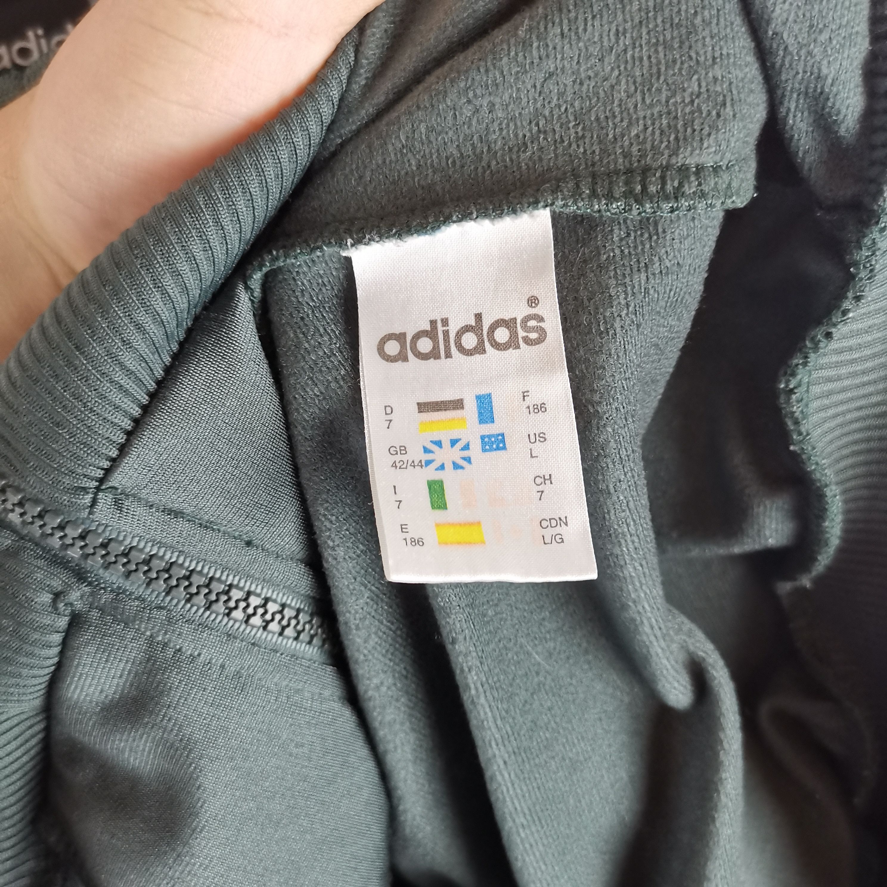 Adidas Adidas vintage 90s 3 stripes track top hooded jacket Size US L / EU 52-54 / 3 - 7 Thumbnail