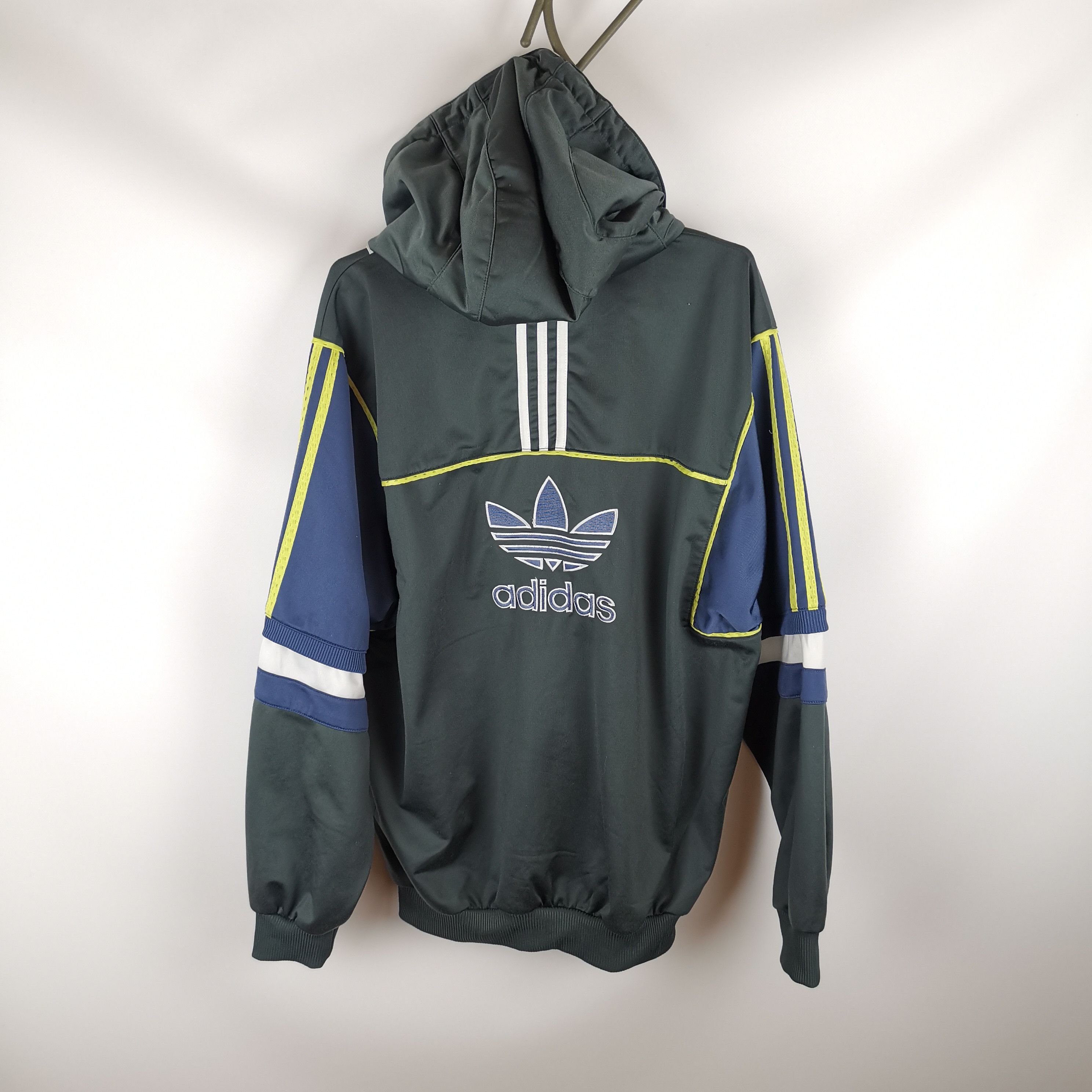 Adidas Adidas vintage 90s 3 stripes track top hooded jacket Size US L / EU 52-54 / 3 - 2 Thumbnail