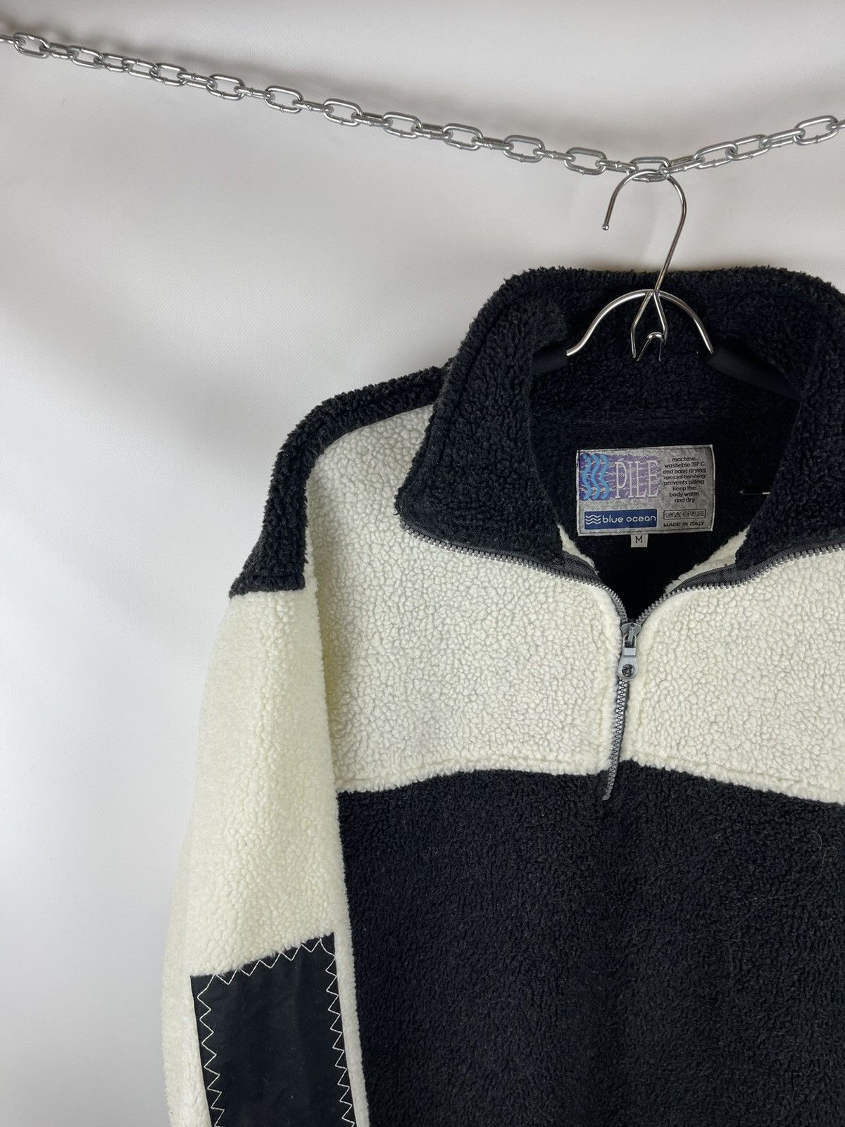 Japanese Brand Deep Pile blue ocean made in Italy 1/4 zipped jacket workout Size US M / EU 48-50 / 2 - 3 Thumbnail