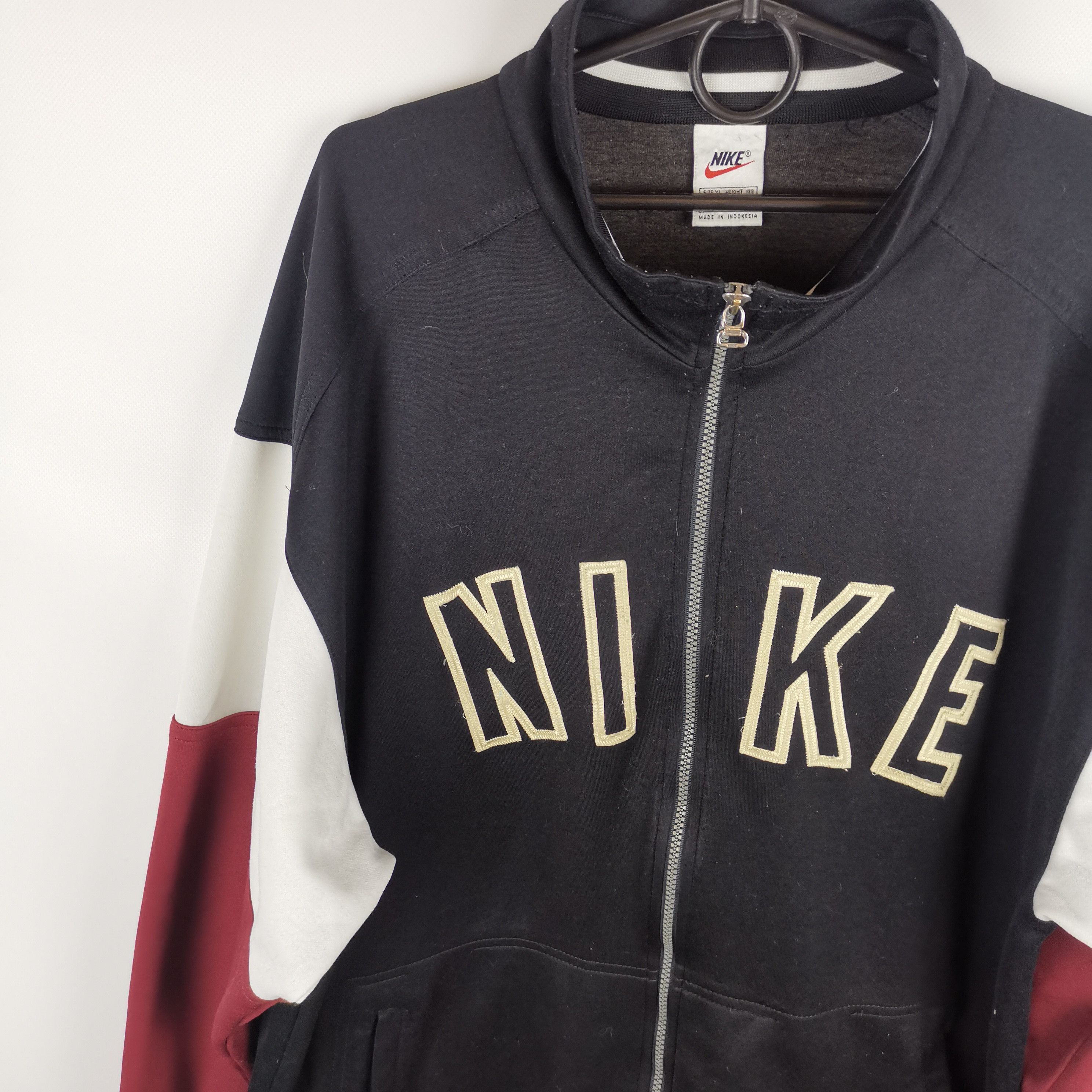 Nike Nike vintage 90s big logo swoosh track top jacket Size US XL / EU 56 / 4 - 6 Thumbnail