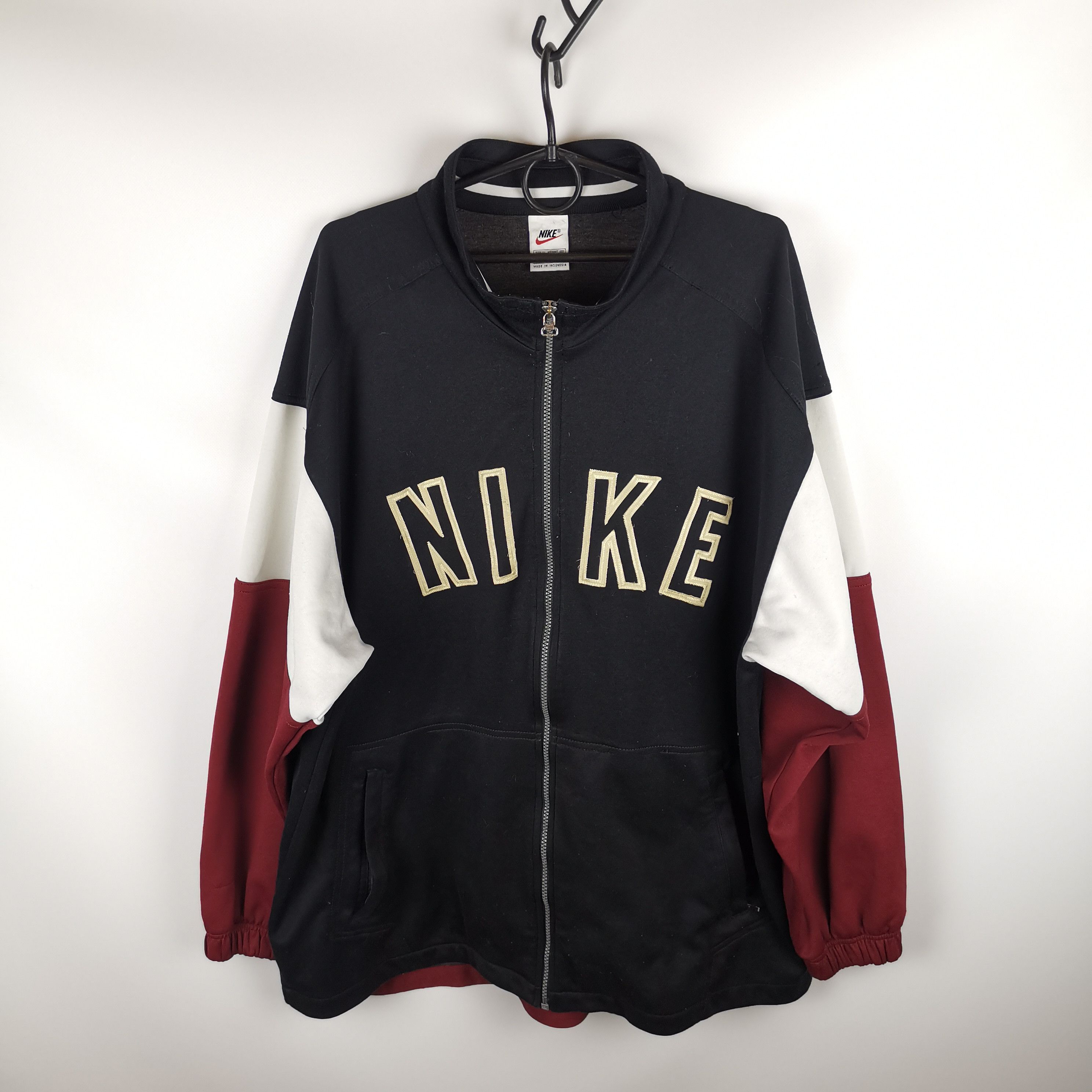 Nike Nike vintage 90s big logo swoosh track top jacket Size US XL / EU 56 / 4 - 1 Thumbnail