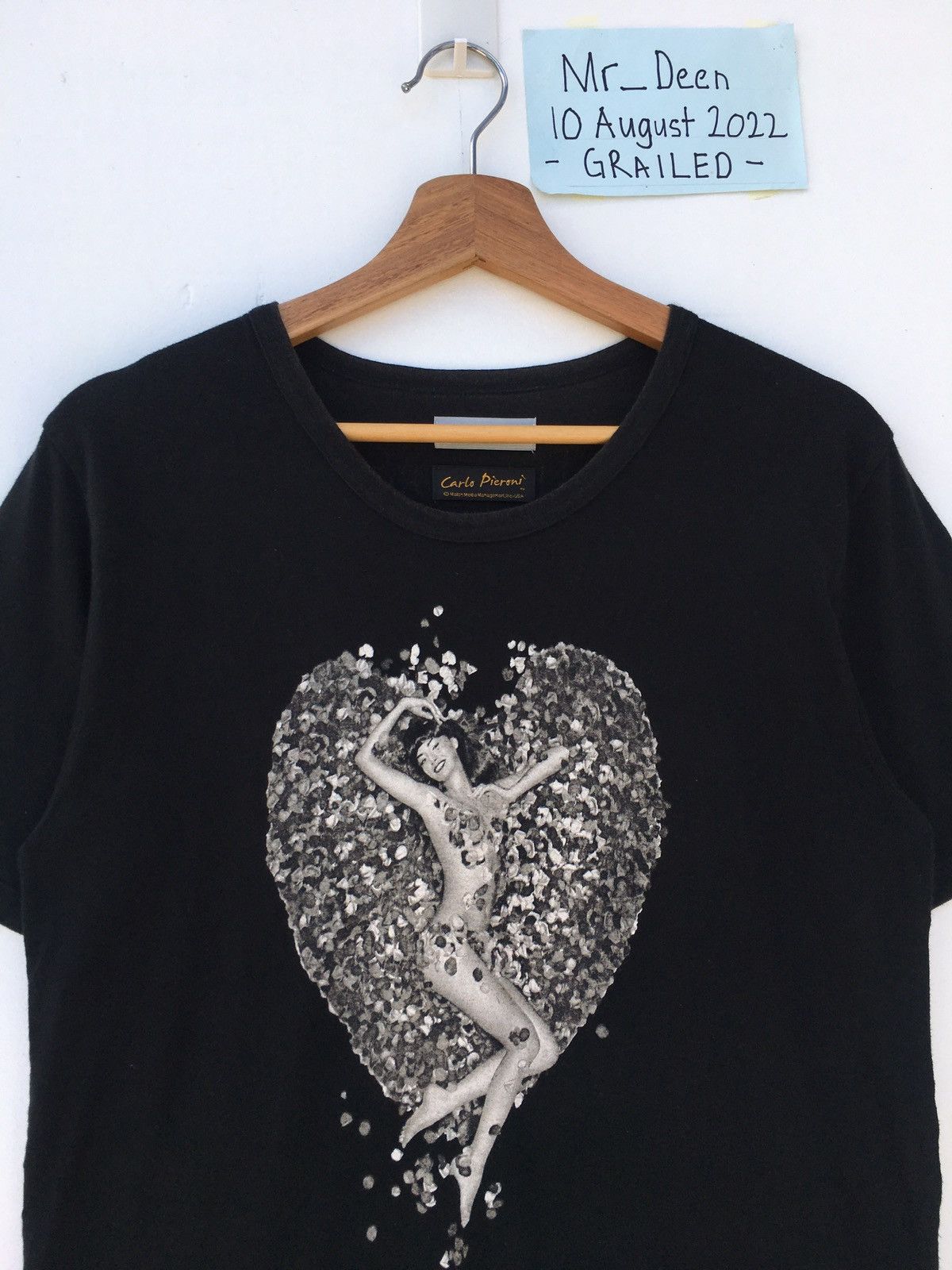 image of Arts Science x Vintage Theater 8 Carlo Pieroni Love Tshirt in Black, Men's (Size Small)