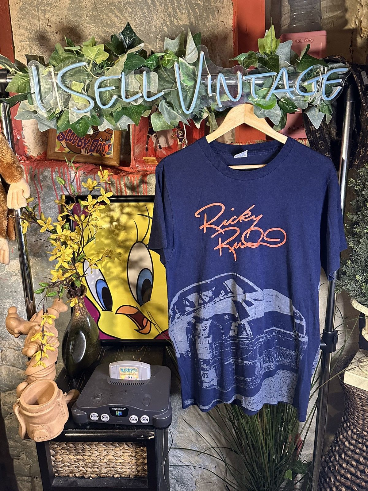 NASCAR × Vintage Rare Vintage 1992 Nascar All Over Print Promo Tshirt Size US XL / EU 56 / 4 - 1 Thumbnail