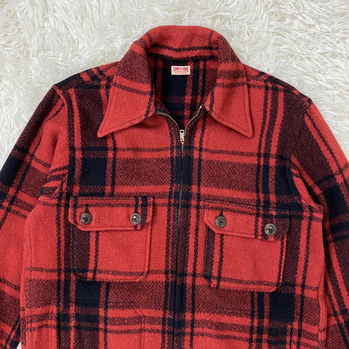 Vintage ONE O ONE WORKWEAR WOOL TARTAN DESIGN ZIPPER JACKET Size US M / EU 48-50 / 2 - 5 Thumbnail