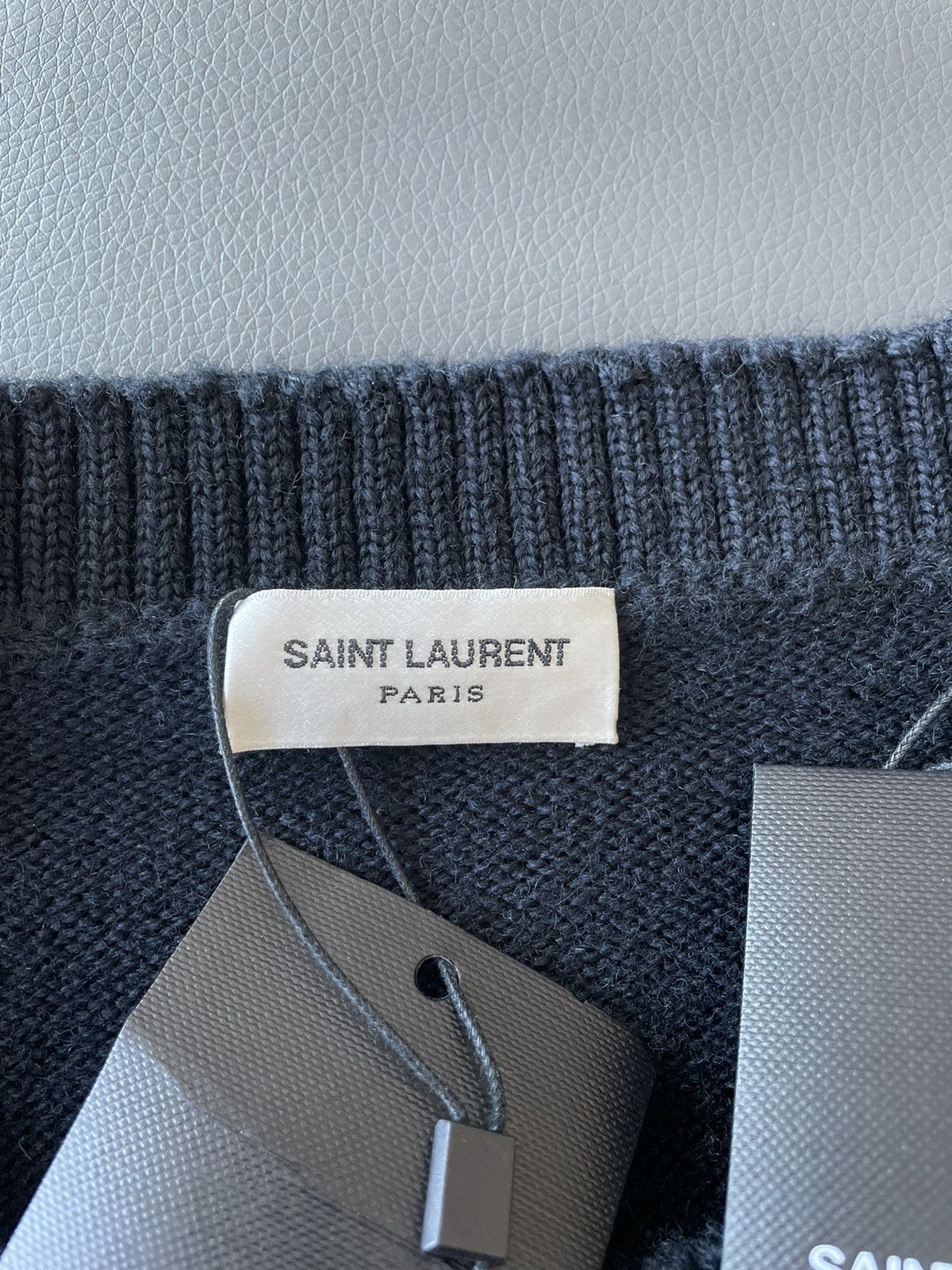 Saint Laurent Paris × Yves Saint Laurent Limited Brand New Runway Virgin Wool University Sweater Size US XL / EU 56 / 4 - 11 Thumbnail
