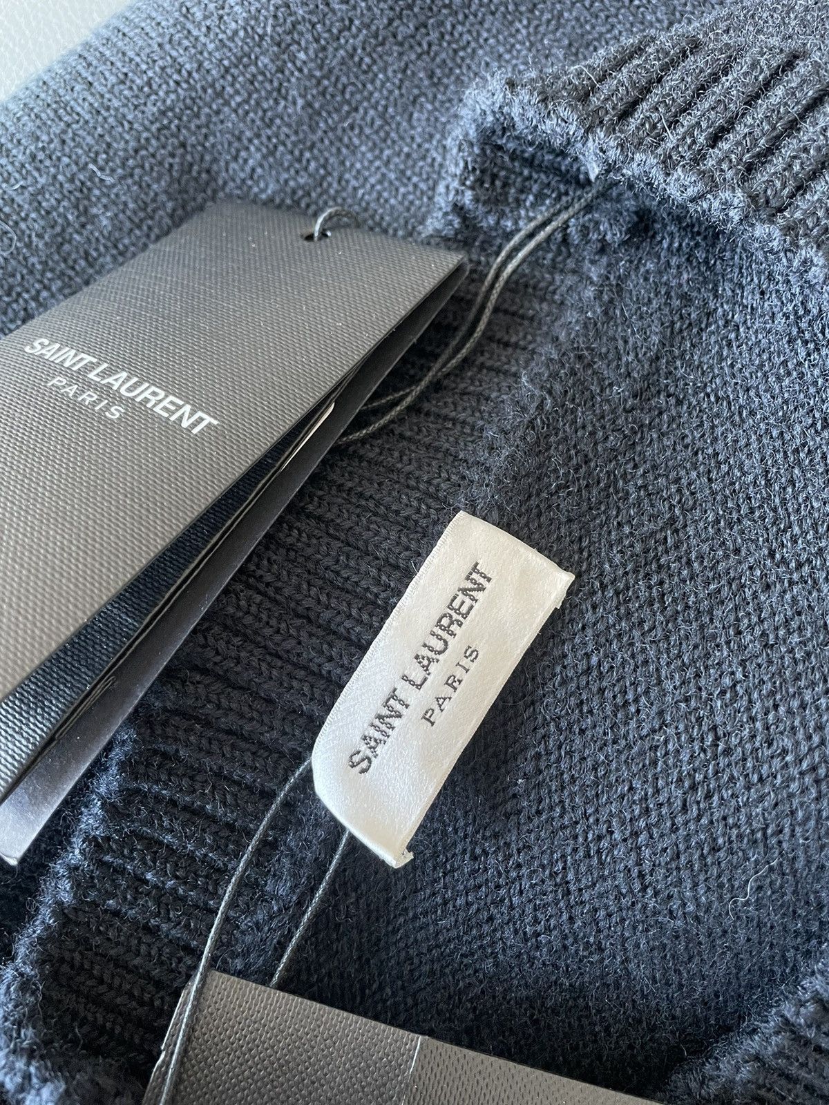 Saint Laurent Paris × Yves Saint Laurent Limited Brand New Runway Virgin Wool University Sweater Size US XL / EU 56 / 4 - 4 Thumbnail