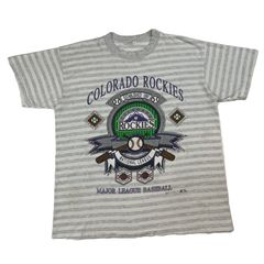 Vintage 90s Stone Nutmeg MLB Colorado Rockies Single Stitch T