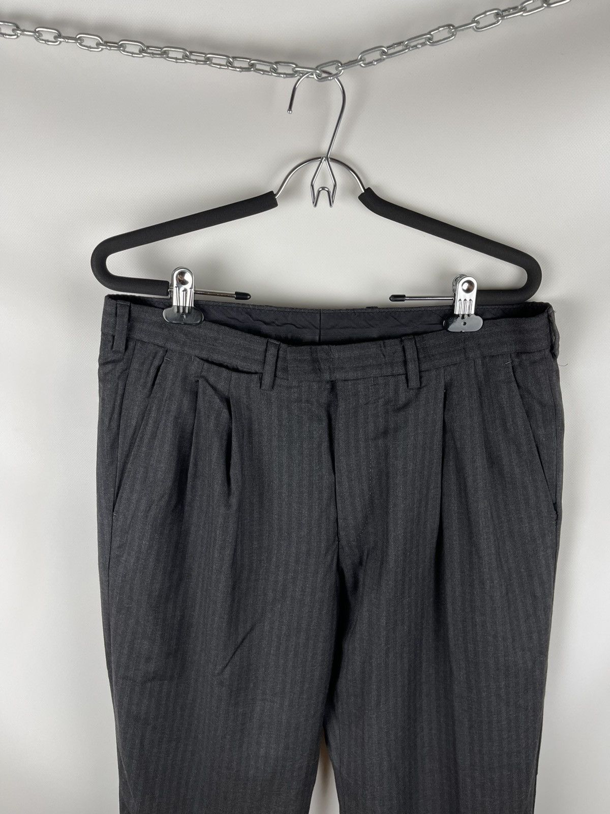 Givenchy Givenchy Paris wool striped grey trousers pants Size 40R - 2 Thumbnail