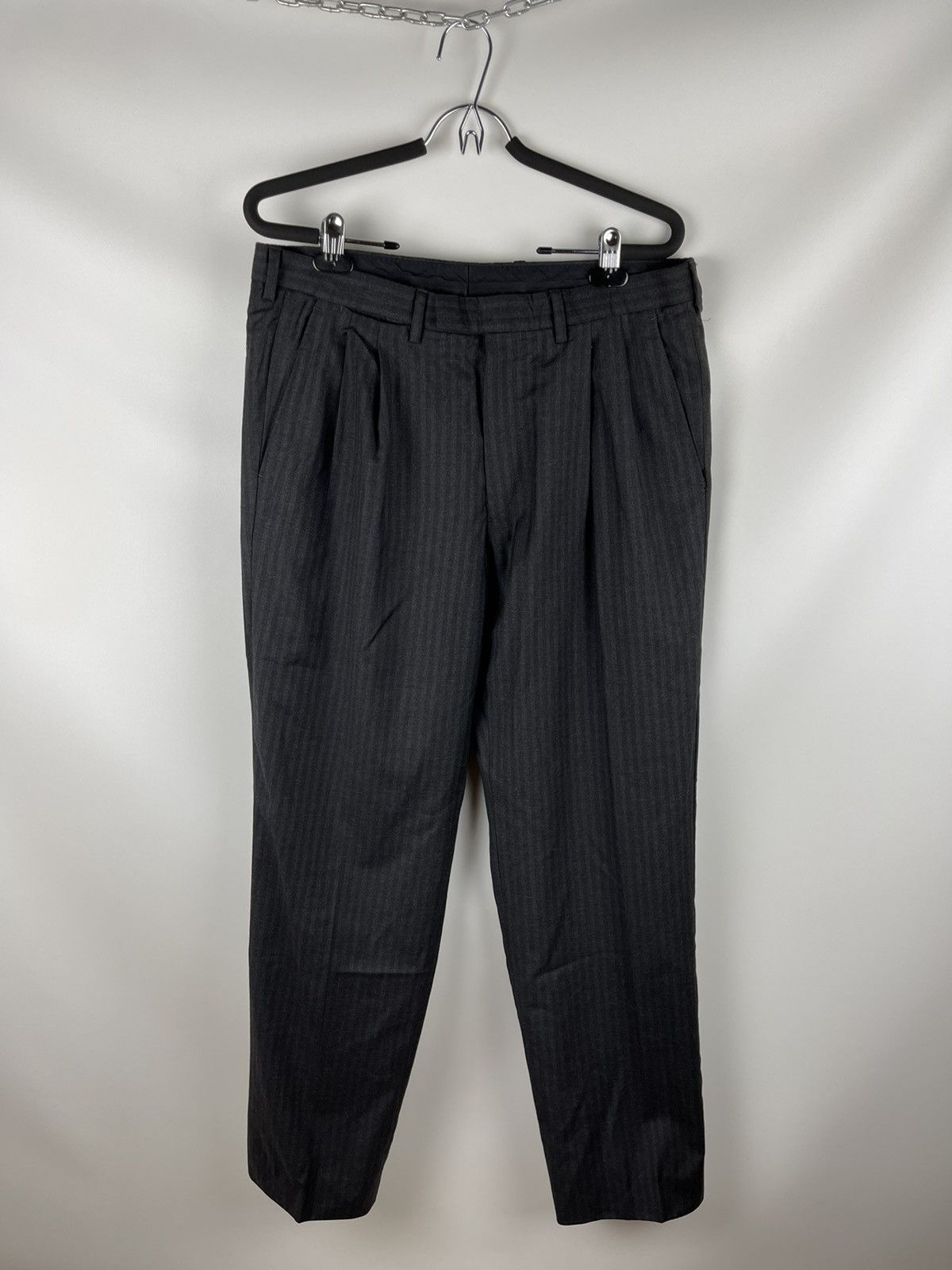 Givenchy Givenchy Paris wool striped grey trousers pants Size 40R - 1 Thumbnail