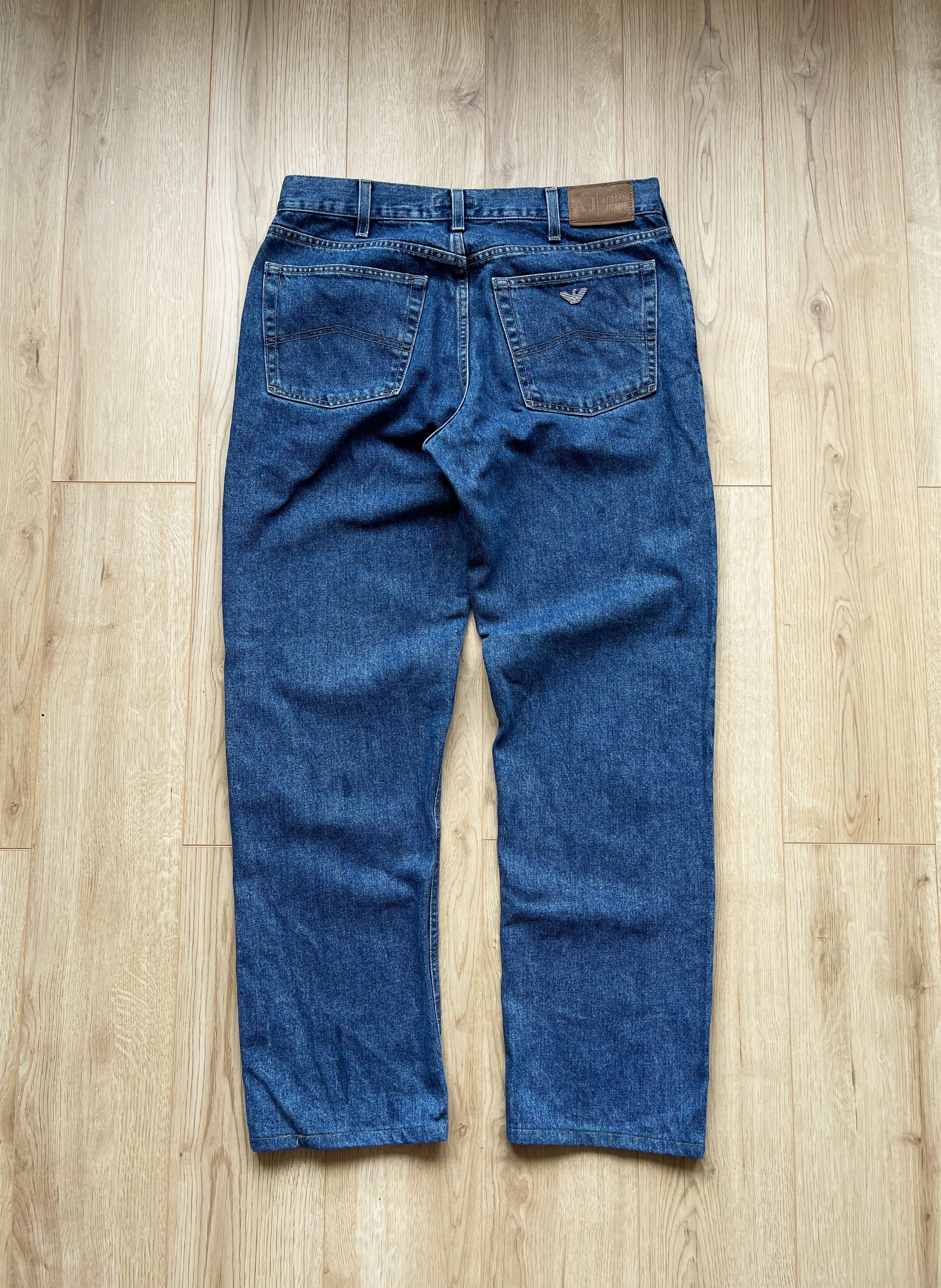 Armani × Giorgio Armani × Vintage Vintage Armani Jeans Blue Washed Denim Pants 34 Size US 34 / EU 50 - 6 Thumbnail