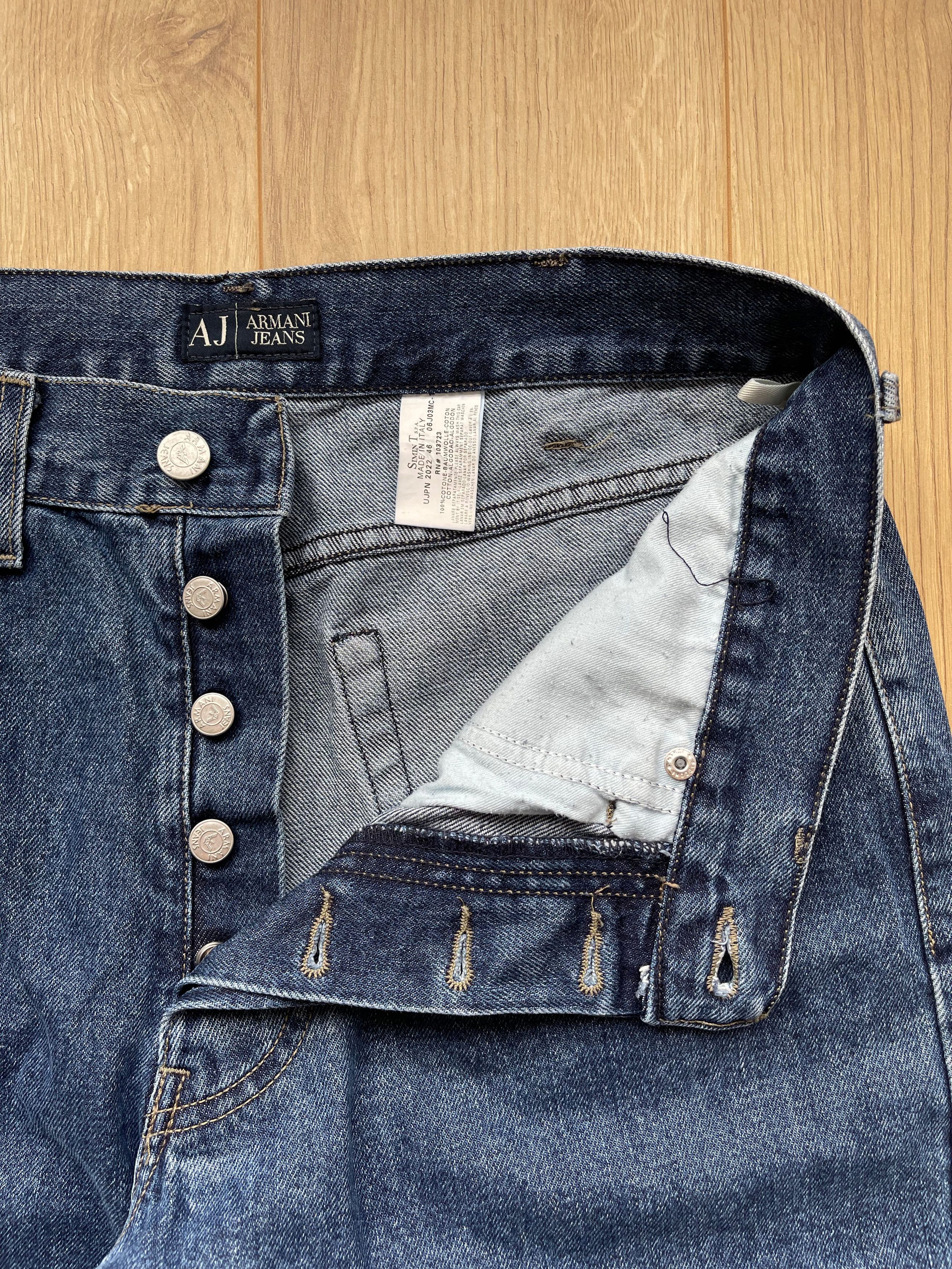 Armani × Giorgio Armani × Vintage Vintage Armani Jeans Blue Washed Denim Pants 34 Size US 34 / EU 50 - 4 Thumbnail