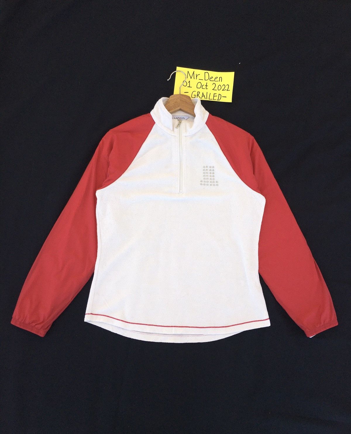 Lanvin Rare Vintage 90s Lanvin Big Logo Fleece Sweater Size US M / EU 48-50 / 2 - 2 Thumbnail
