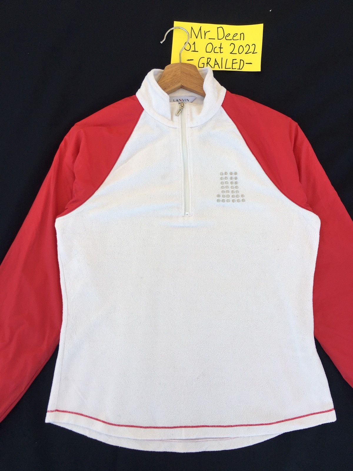Lanvin Rare Vintage 90s Lanvin Big Logo Fleece Sweater Size US M / EU 48-50 / 2 - 5 Thumbnail