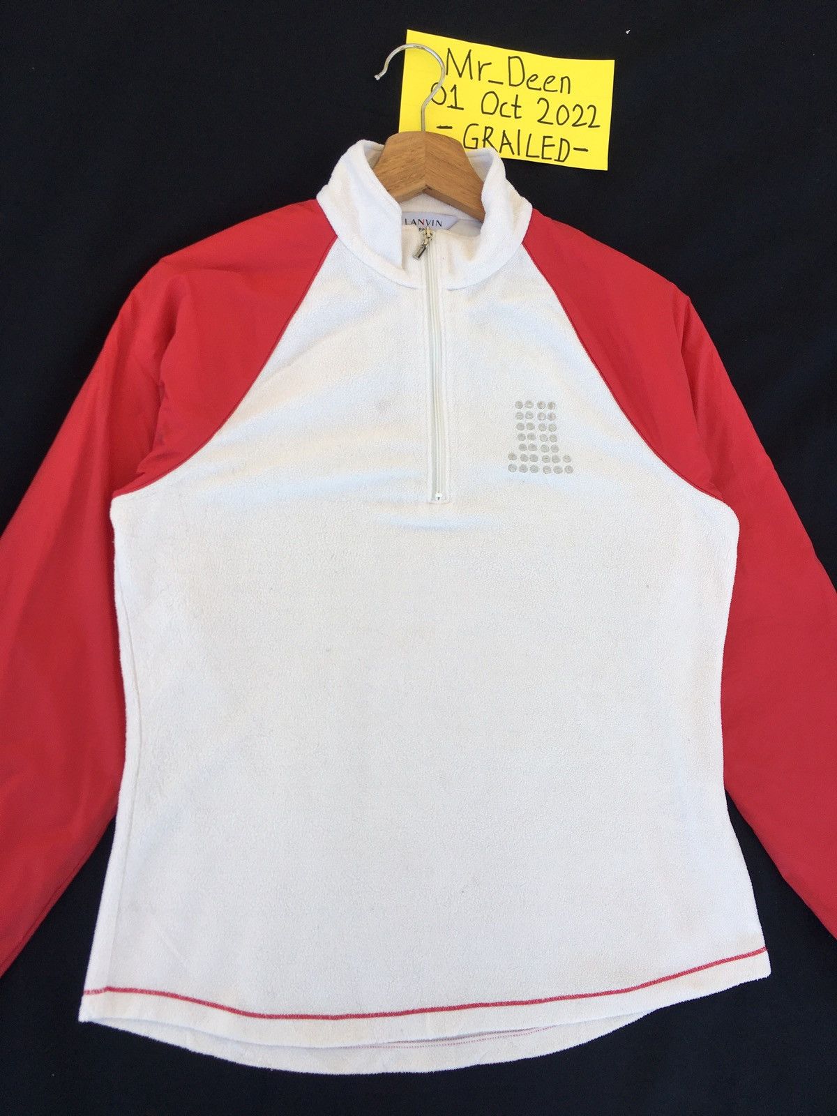 Lanvin Rare Vintage 90s Lanvin Big Logo Fleece Sweater Size US M / EU 48-50 / 2 - 6 Thumbnail