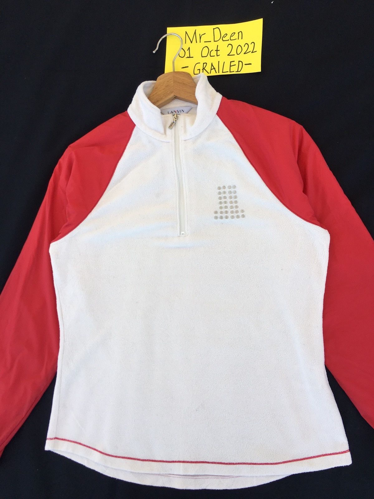 Lanvin Rare Vintage 90s Lanvin Big Logo Fleece Sweater Size US M / EU 48-50 / 2 - 7 Thumbnail