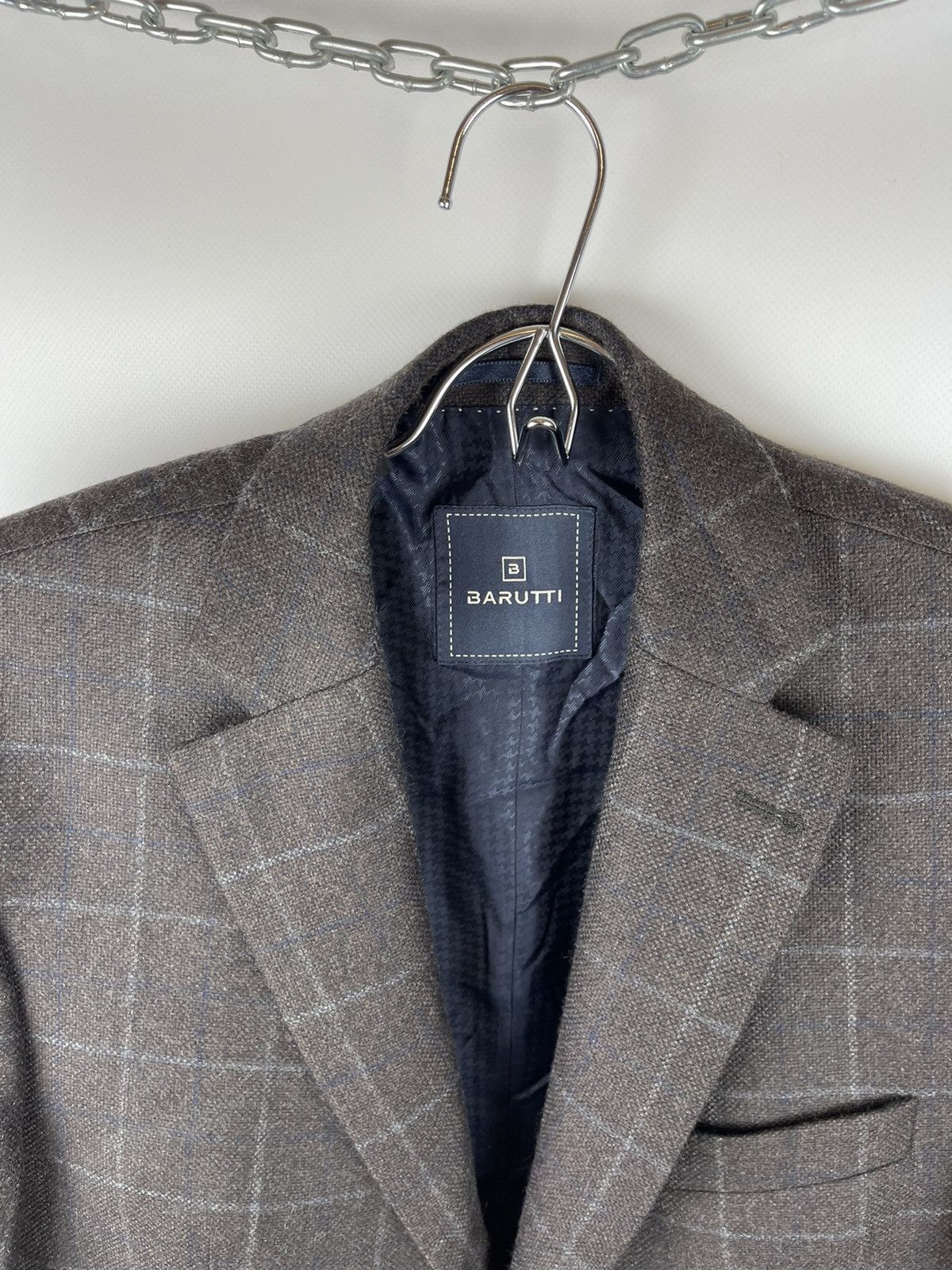 Other Barutti wool & cashmere check plaid 2 button blazer Size 40S - 5 Thumbnail
