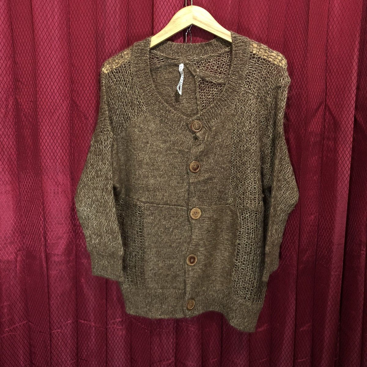 Issey Miyake × Sunao Kuwahara Sunao Kuwahara Mixed Knit Cardigan sheer and chunky alpaca Size M / US 6-8 / IT 42-44 - 1 Thumbnail