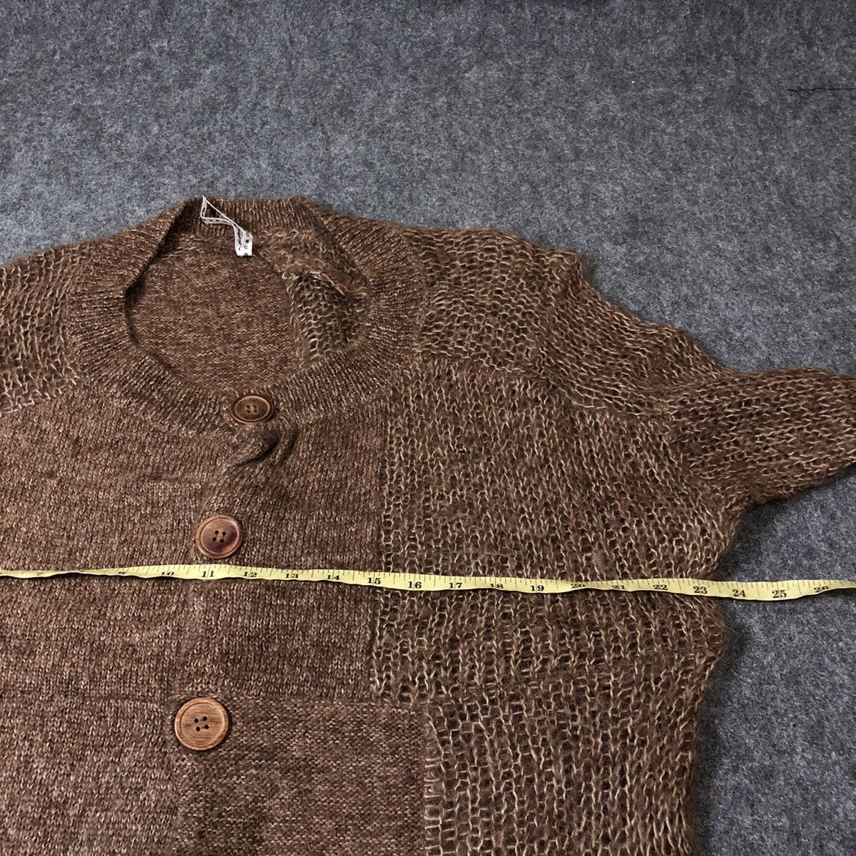 Issey Miyake × Sunao Kuwahara Sunao Kuwahara Mixed Knit Cardigan sheer and chunky alpaca Size M / US 6-8 / IT 42-44 - 10 Thumbnail