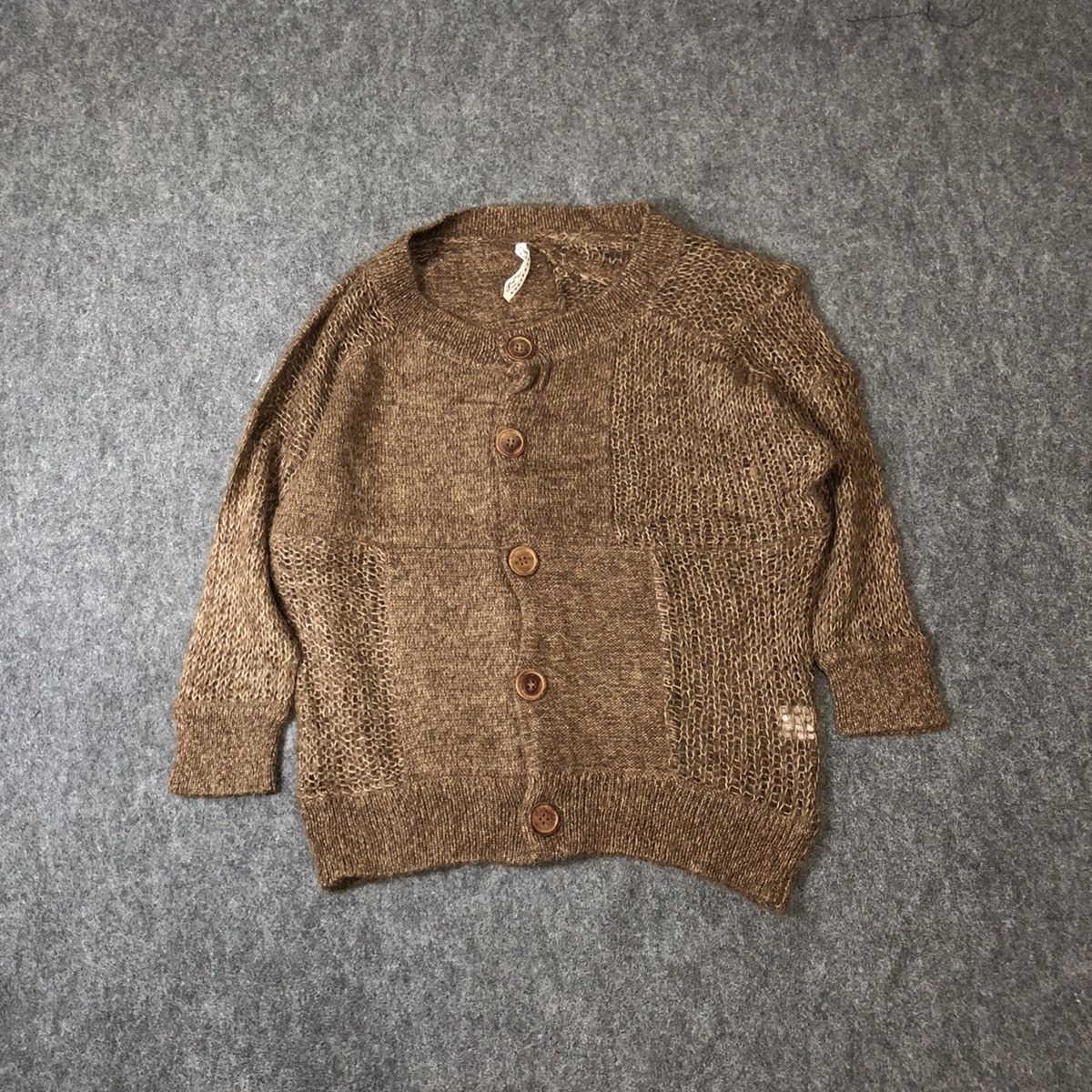 Issey Miyake × Sunao Kuwahara Sunao Kuwahara Mixed Knit Cardigan sheer and chunky alpaca Size M / US 6-8 / IT 42-44 - 5 Thumbnail