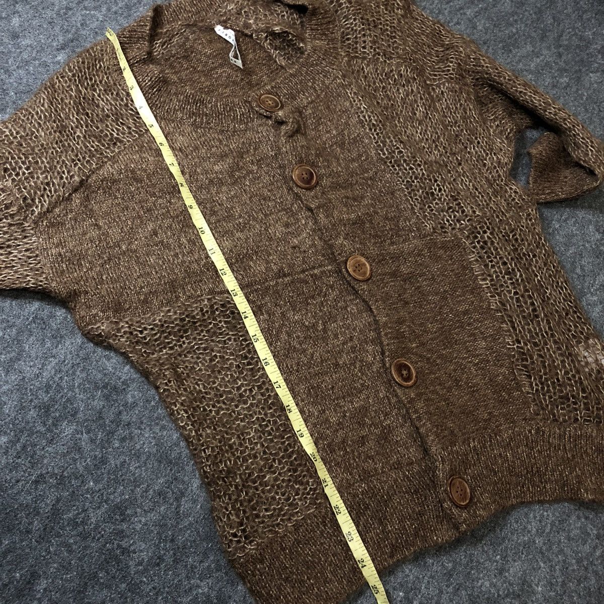Issey Miyake × Sunao Kuwahara Sunao Kuwahara Mixed Knit Cardigan sheer and chunky alpaca Size M / US 6-8 / IT 42-44 - 11 Thumbnail